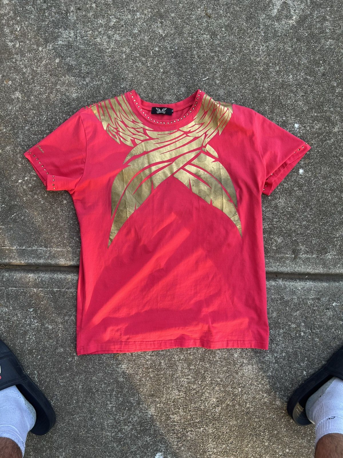 Robins Jeans Robin’s Jean Red Wing Graphic Studded Tee Vintage Size US M / EU 48-50 / 2 - 1 Thumbnail