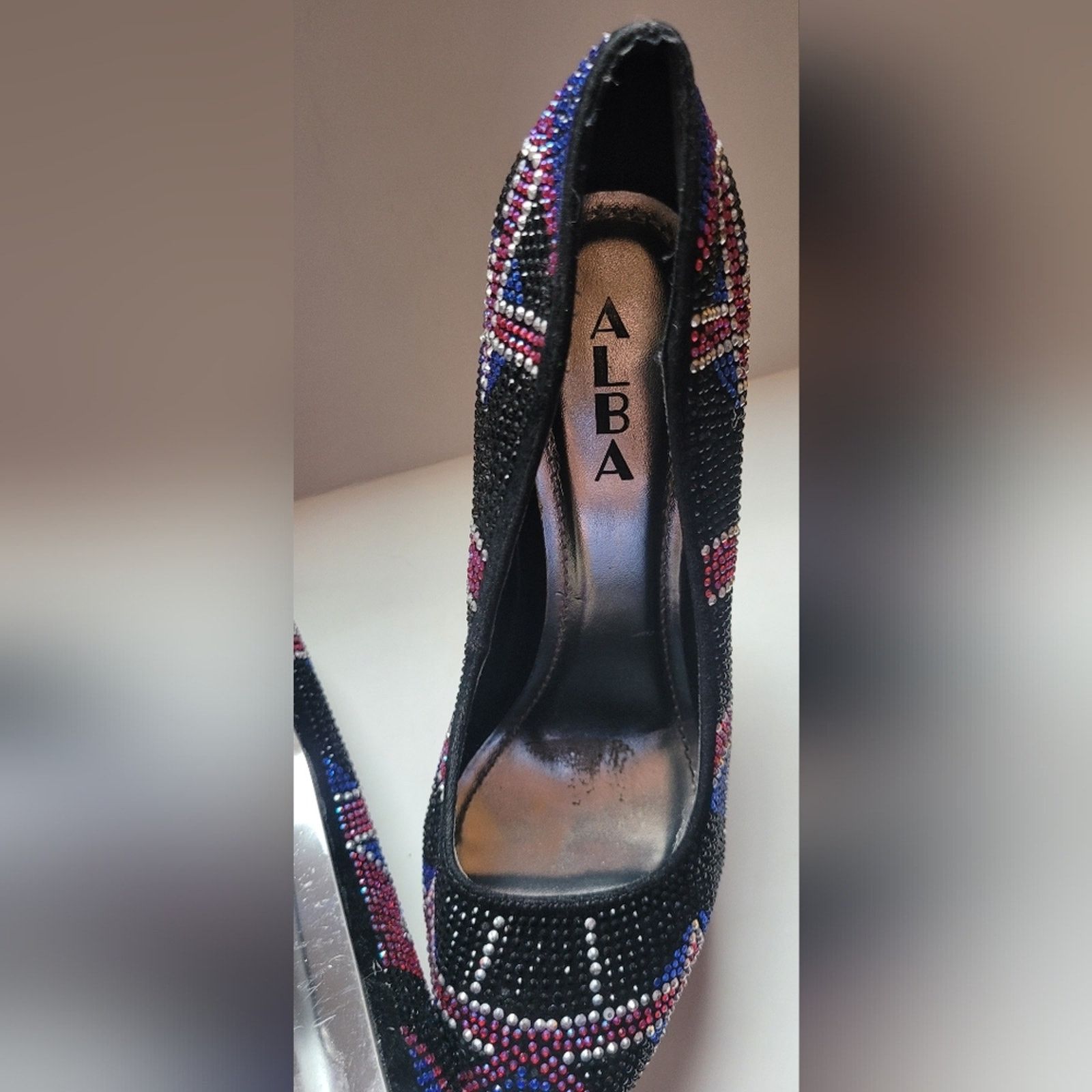 ALBA Alba rhinestone crystal studded platform heels, wome size 10 Size US 10 / IT 40 - 2 Thumbnail