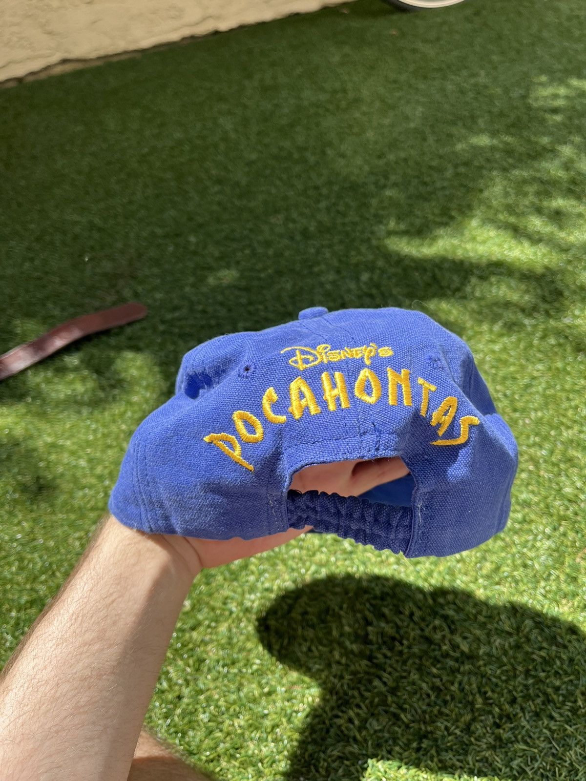 Vintage VTG RARE 90’s Disney’s Pocahontus Blue Cap Size ONE SIZE - 3 Thumbnail