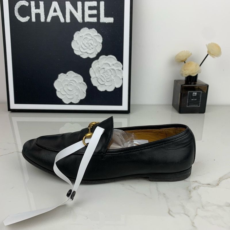 Gucci Gucci Jordaan Leather Horsebit Loafers for Women -2508 Size US 6 / IT 36 - 3 Thumbnail