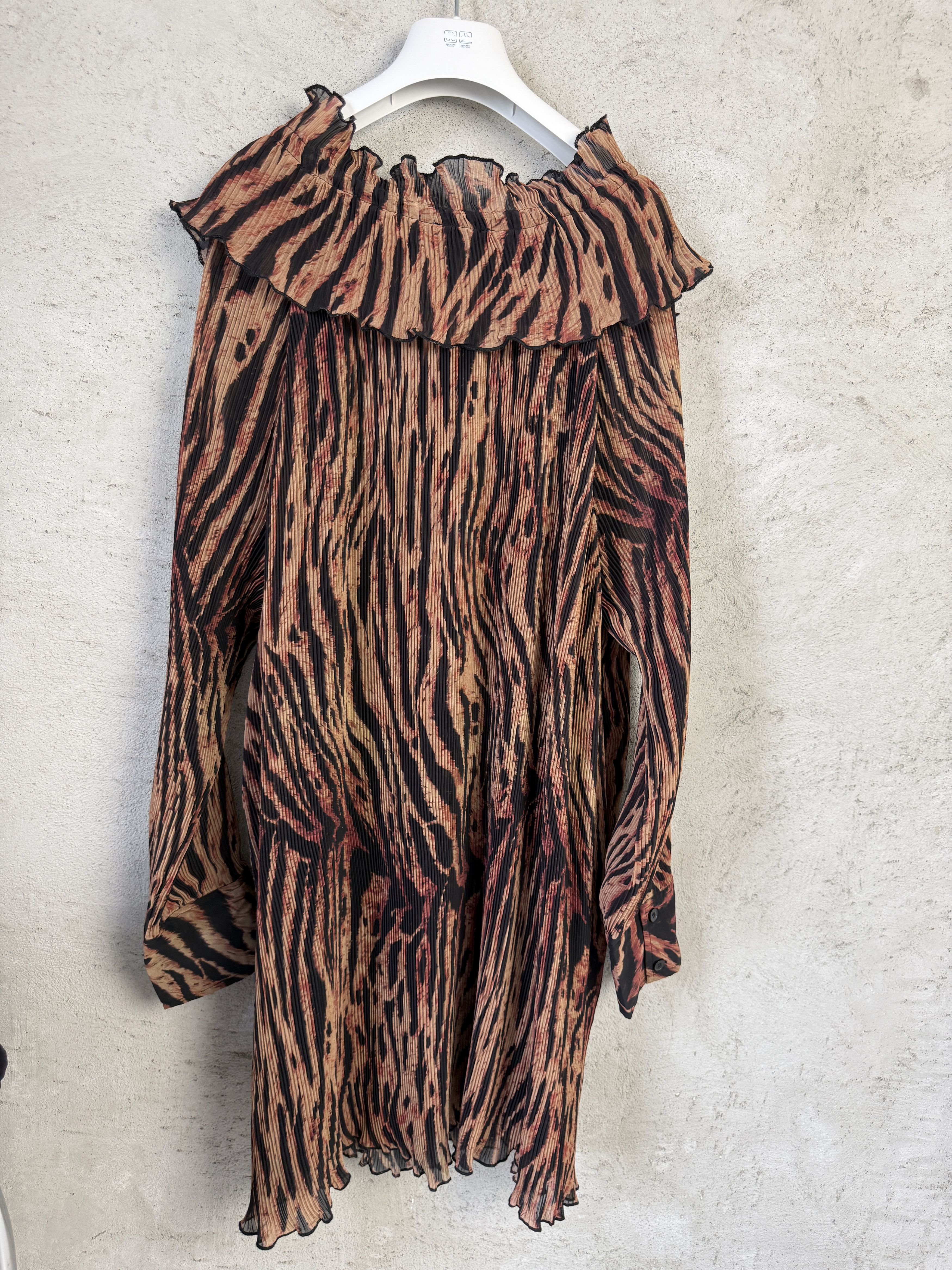 Ganni Ganni Pleated Georgette Dress Tiger's Eye casual formal Size M / US 6-8 / IT 42-44 - 8 Thumbnail