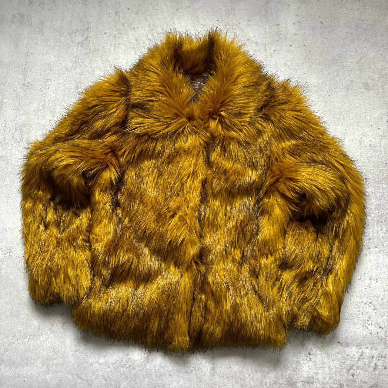 image of Playboi Carti x Vintage Opium Aesthetics Unisex Faux Fur Jacket in Red, Women's (Size Medium)