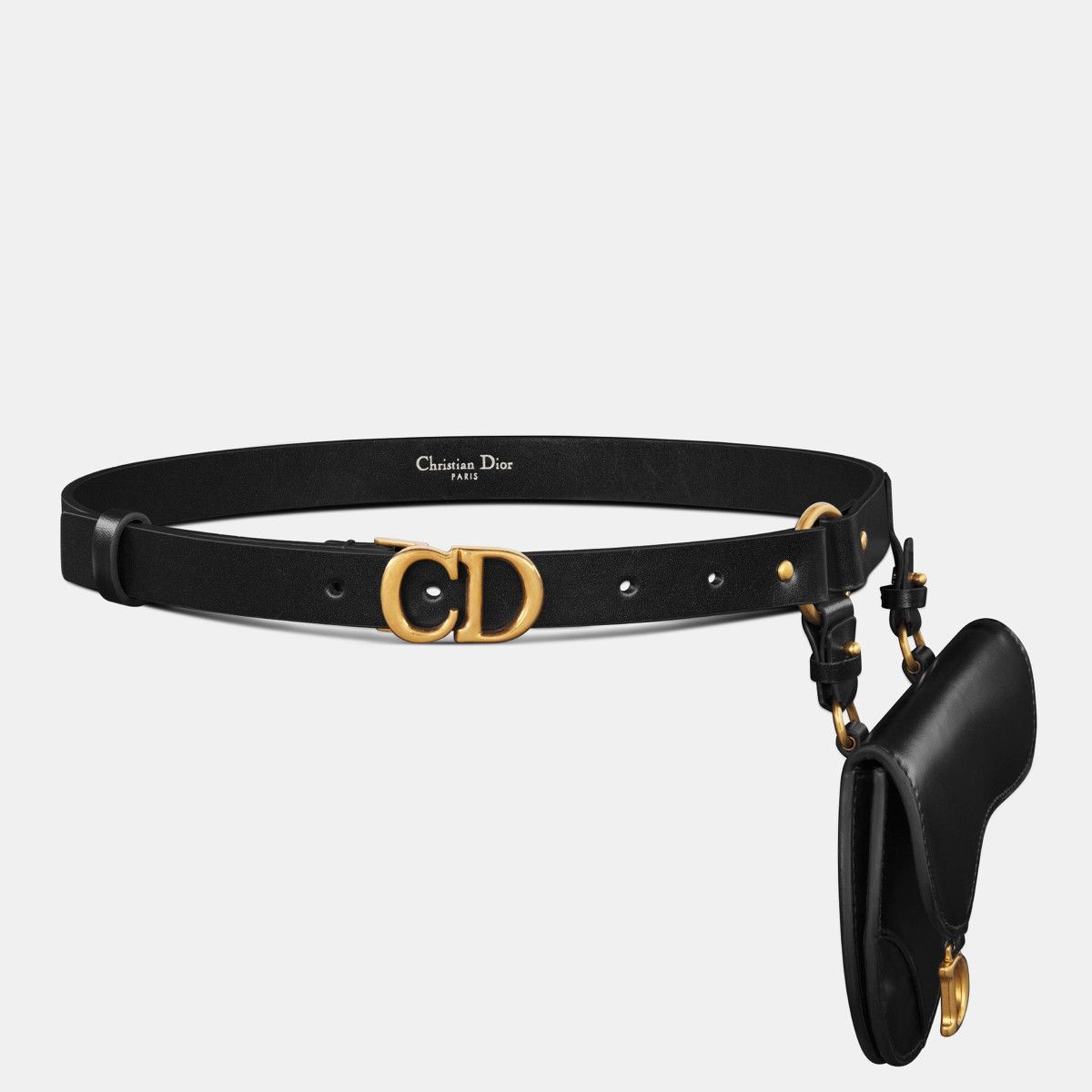 Dior o1bcso1str0126 Size:OS/Saddle Removable Pouch Belt in Black Size ONE SIZE - 1 Thumbnail