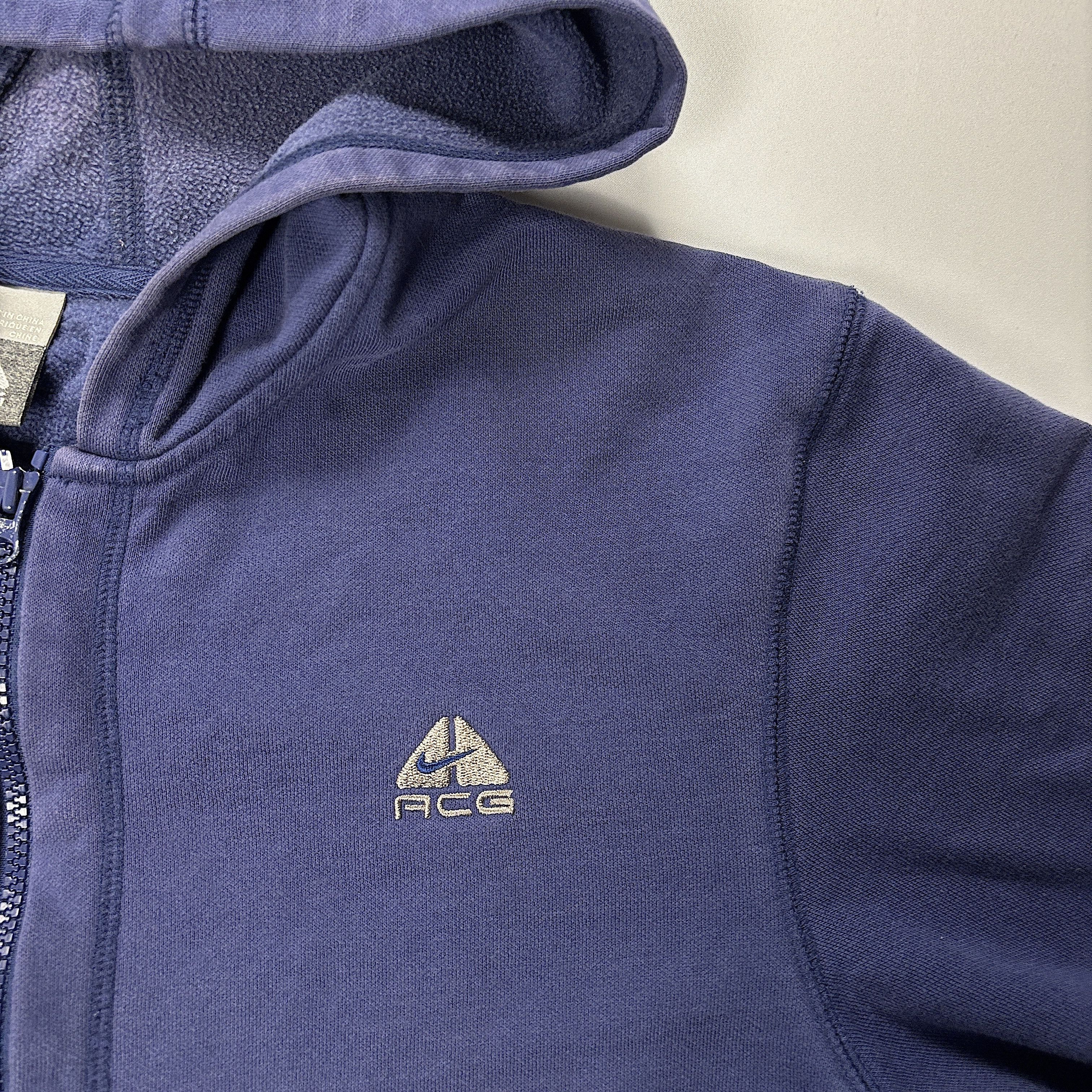 Nike ACG Y2K Nike ACG Mens Zip Up Hoodie Blue Sz M Sweatshirt Size US M / EU 48-50 / 2 - 2 Thumbnail