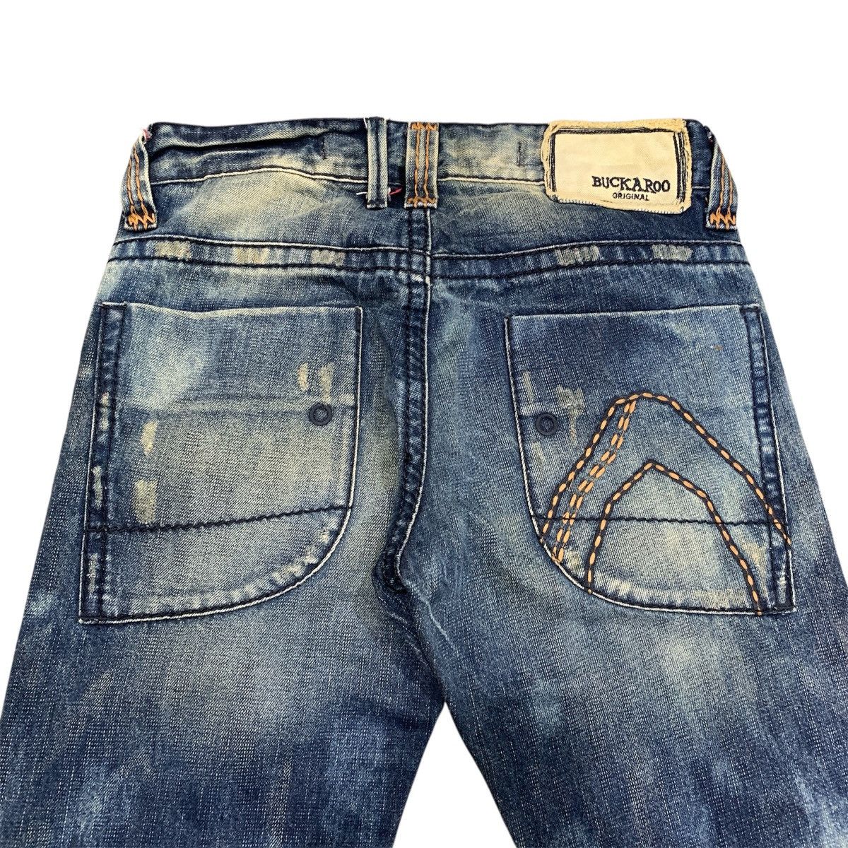 If Six Was Nine 2000’s Buckaro Distressed Flared Bootcut Jeans Pants Size US 30 / EU 46 - 9 Thumbnail
