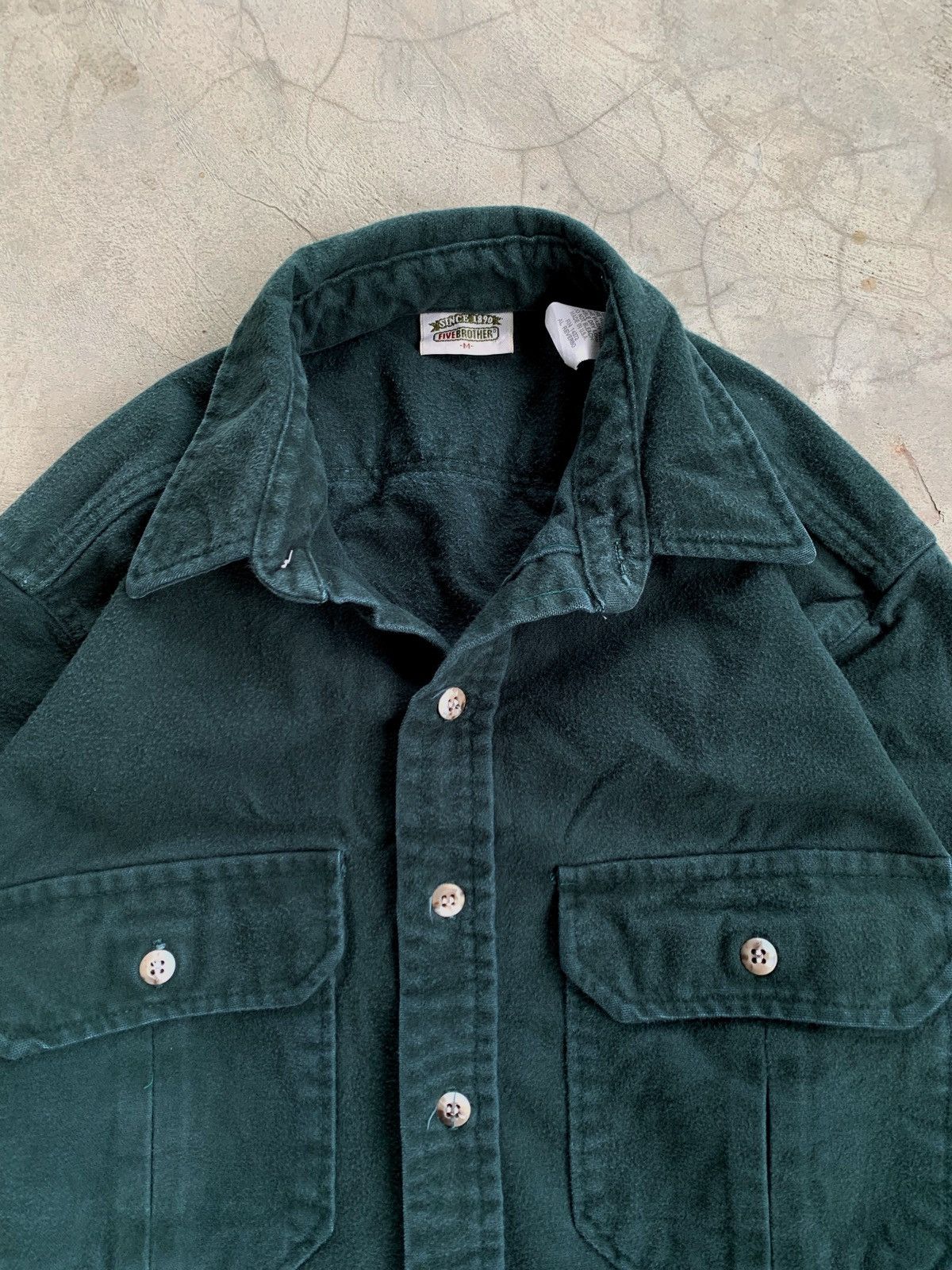 Vintage Cropped button up shirt double pocket Fivebrother boxy Size US M / EU 48-50 / 2 - 4 Thumbnail