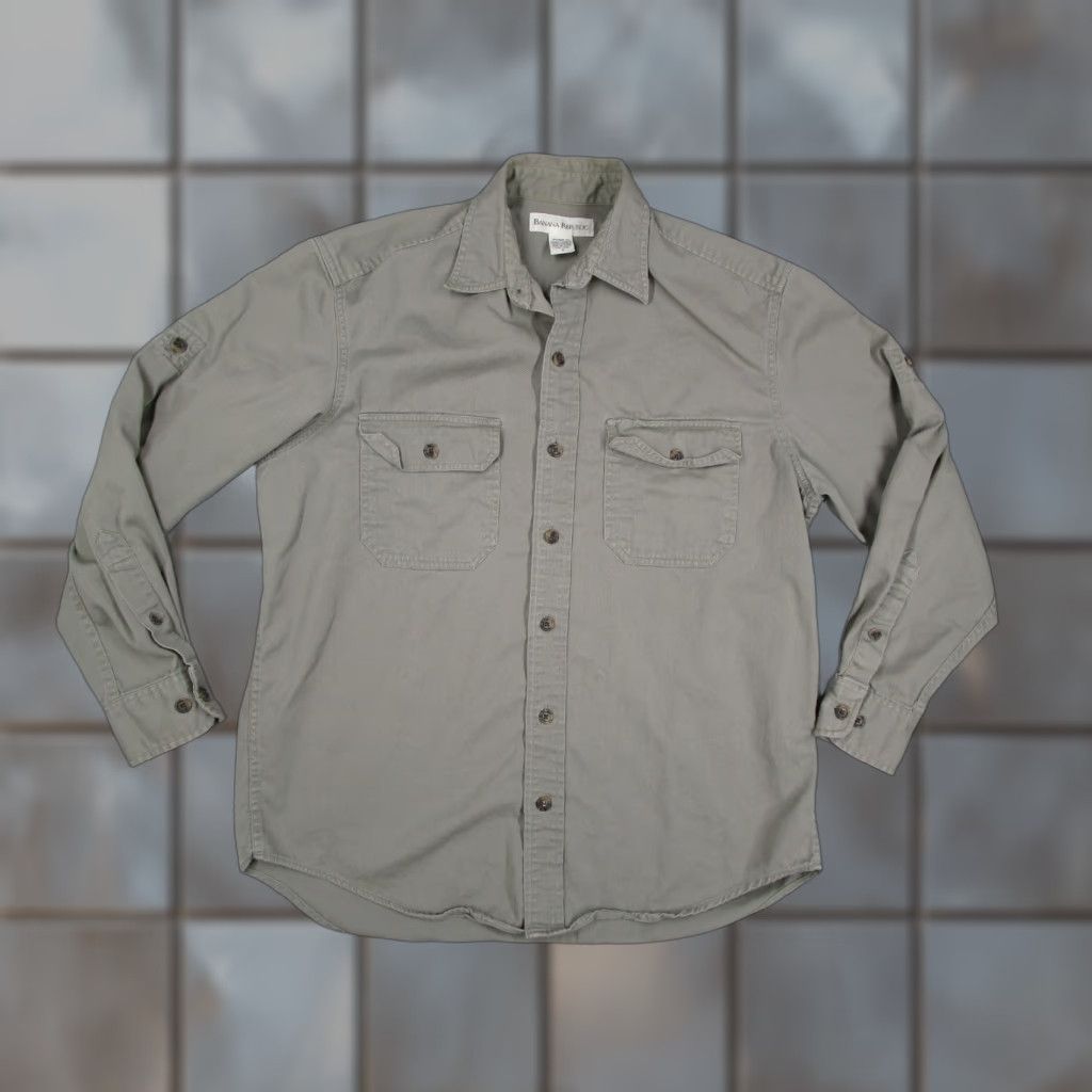 Banana Republic VINTAGE Banana Republic Button-Up Shirt Mens Small Green Long Sleeve Safari 90s Retro Casual Size US S / EU 44-46 / 1 - 1 Thumbnail