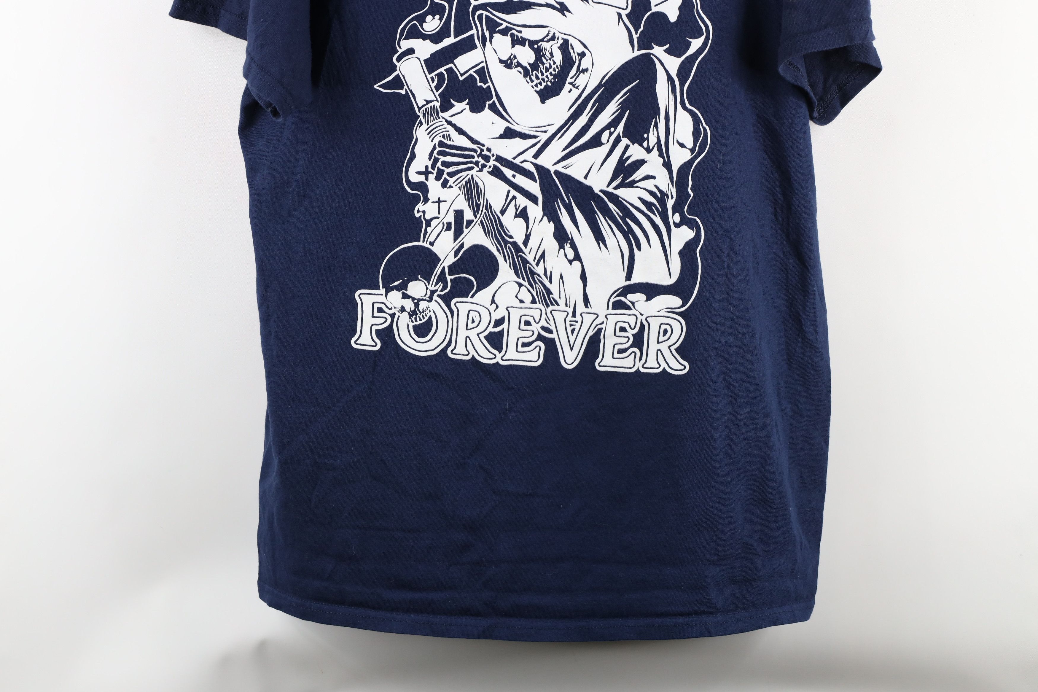 Vintage Streeetwear Assholes*s Live Forever Grim Reaper T-Shirt Size US L / EU 52-54 / 3 - 3 Thumbnail