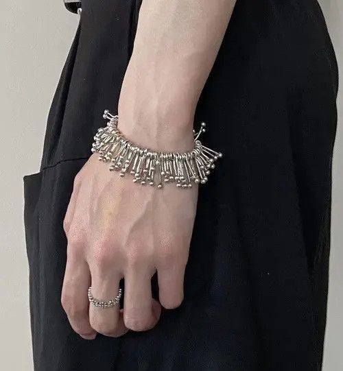 Jewelry Avant Garde Seaweed Fringe Bracelet Chain Aesthetic y2k Size ONE SIZE - 2 Thumbnail