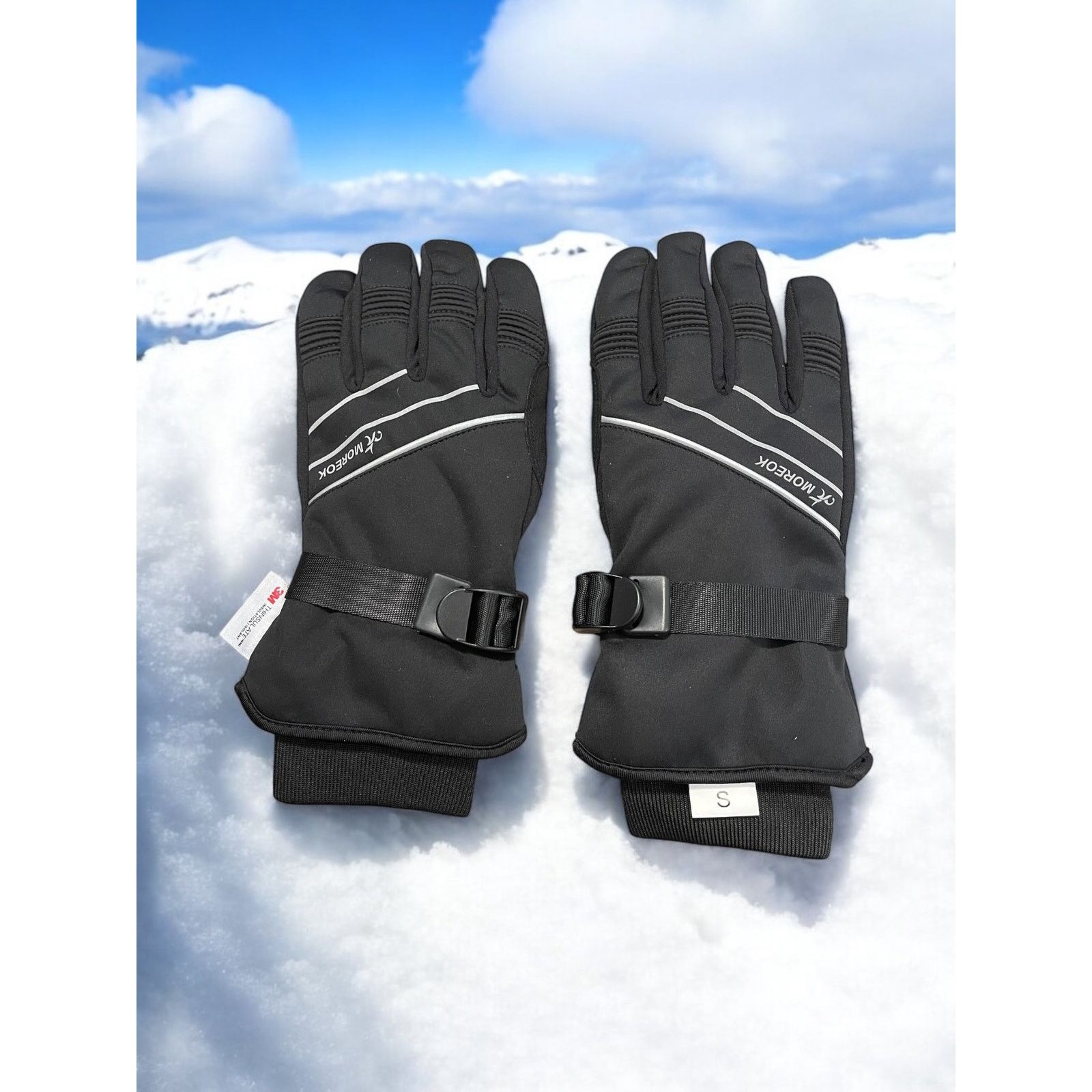 Unknown London MOREOK Winter Black Snow Skiing Gloves Padded Sz S Women's Size ONE SIZE - 1 Thumbnail