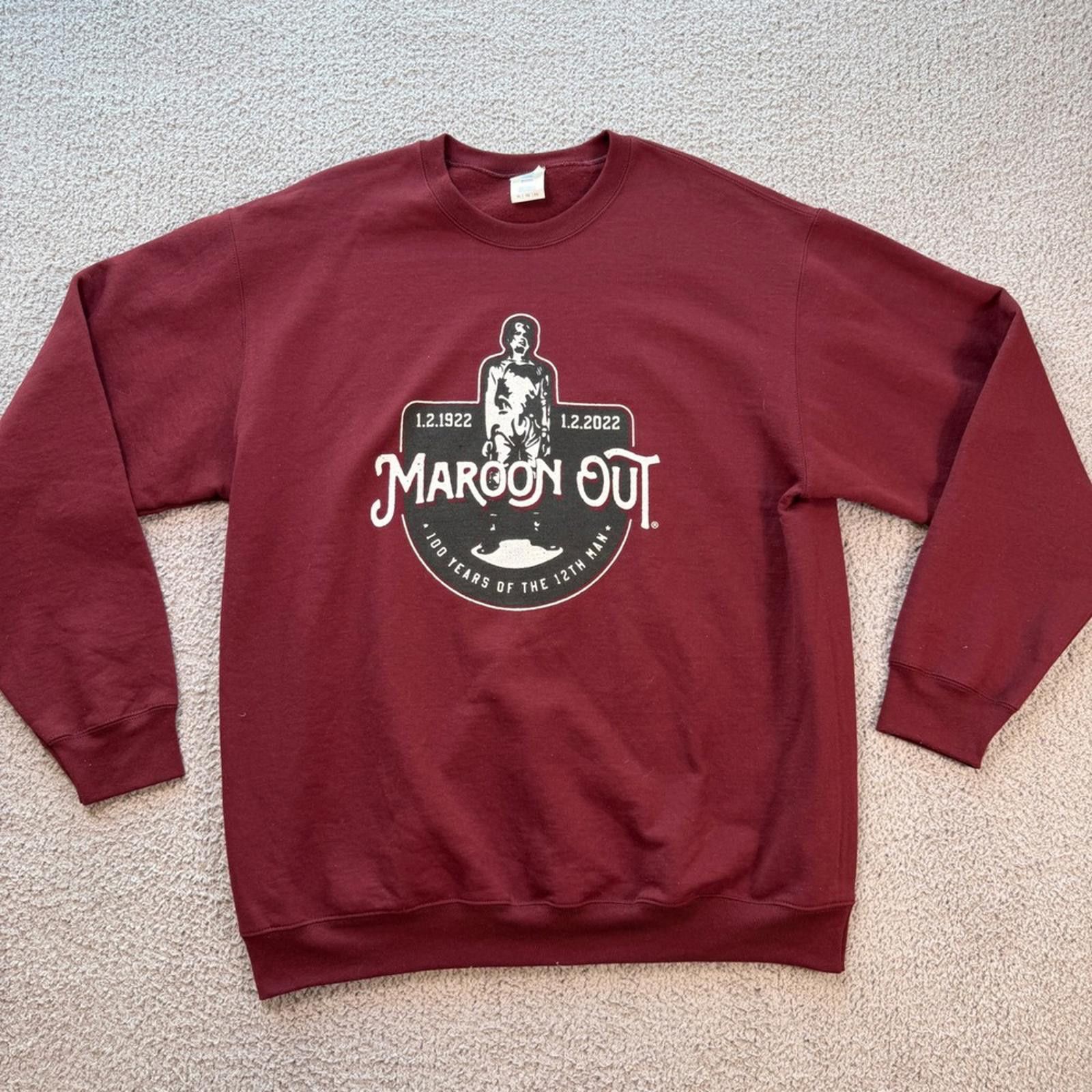 Other Texas A&M Aggies 12th Man Centennial Maroon Out Sweatshirt Size US XL / EU 56 / 4 - 1 Thumbnail