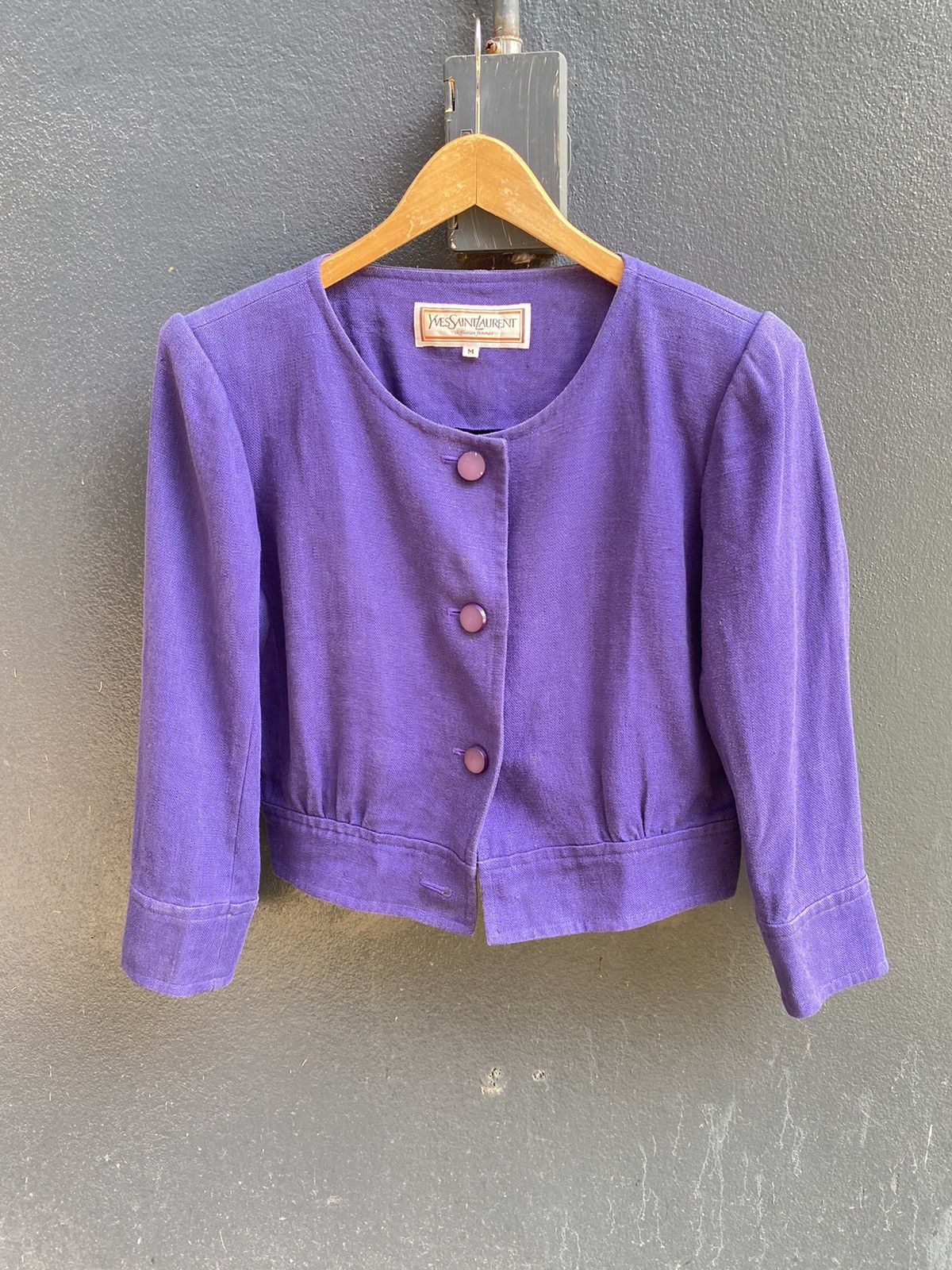 image of YVES Saint Laurent YSL Vintage Blouse in Purple, Women's (Size Medium)