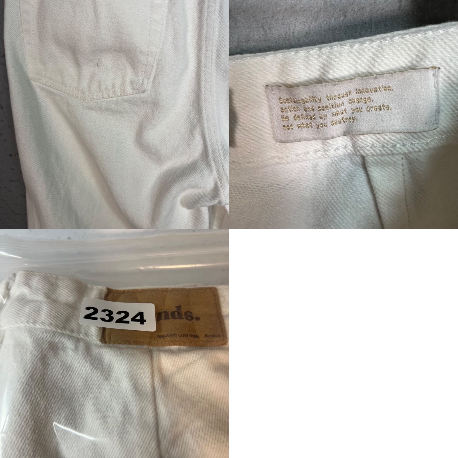 Afends Afends Womens Size 24 Organic Cotton White High-Waist Straight-Leg Jeans Denim Shirt? Size 42" / US 20 - 9 Thumbnail