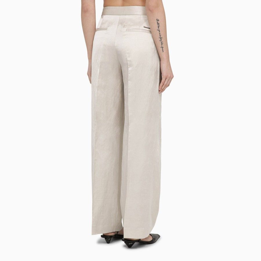 Calvin Klein o1d2blof0824 Viscose Blend Trousers in Light Beige Size 24" / US 00 / IT 34 - 4 Thumbnail
