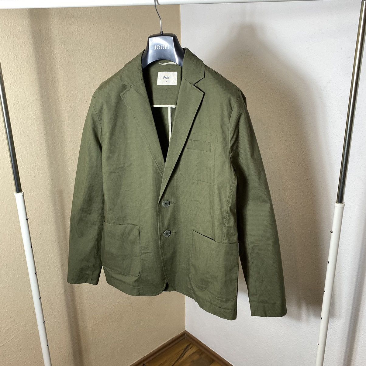 Folk Cotton Blazer Folk Olive Size 48S - 3 Thumbnail
