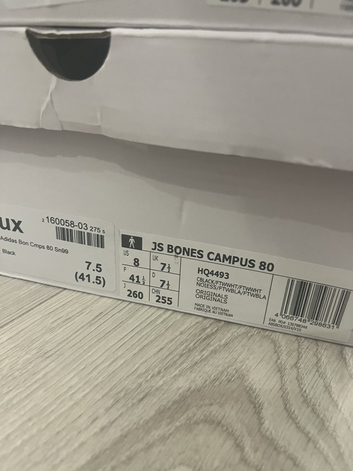 Adidas × Jeremy Scott Adidas Campus 80s Jeremy Scott Bones Black 41.5 EU Size US 8 / EU 41 - 10 Thumbnail