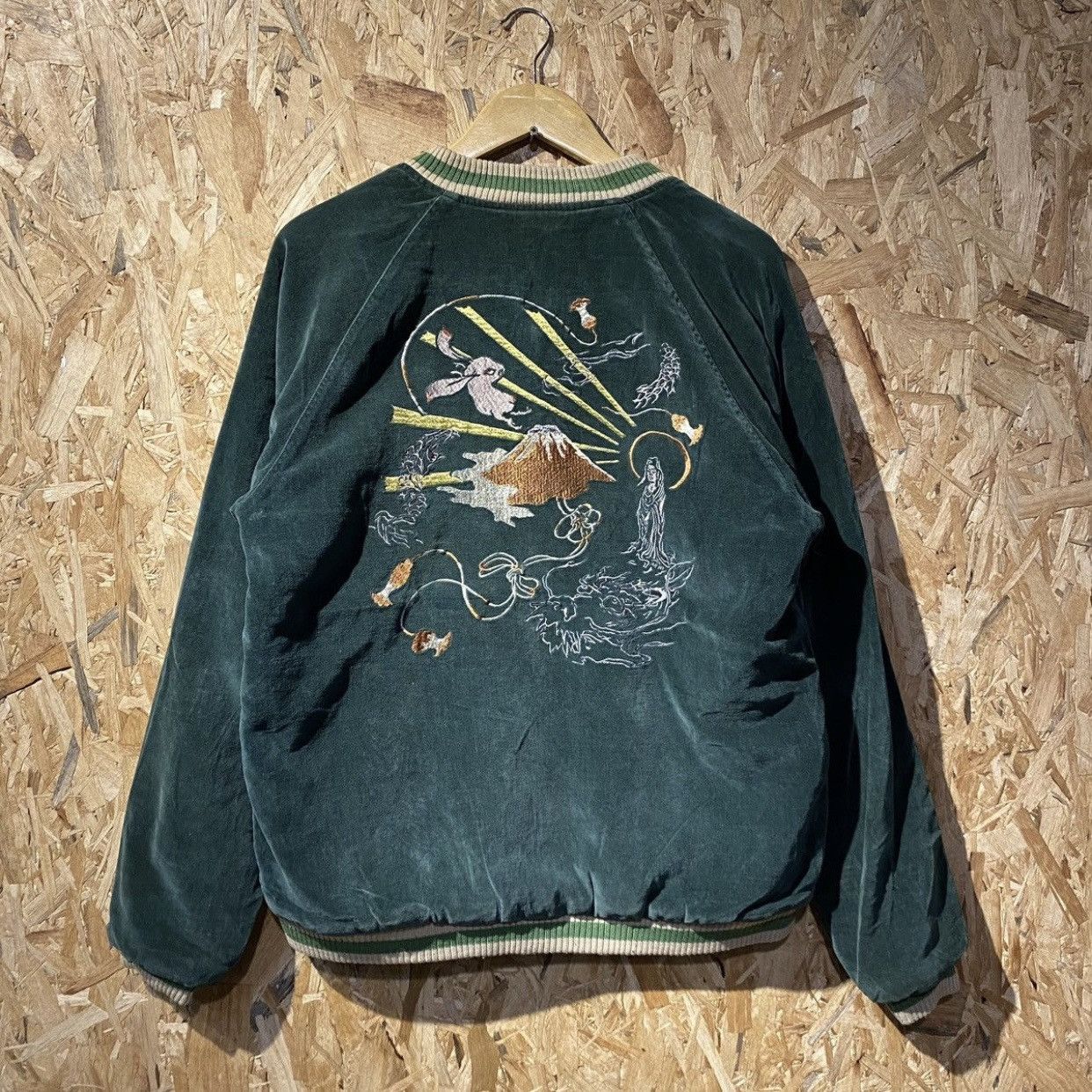 Japanese Brand × Vintage 🔥Japanese Archive Sukajan Velvet reversible jacket Size US L / EU 52-54 / 3 - 1 Thumbnail