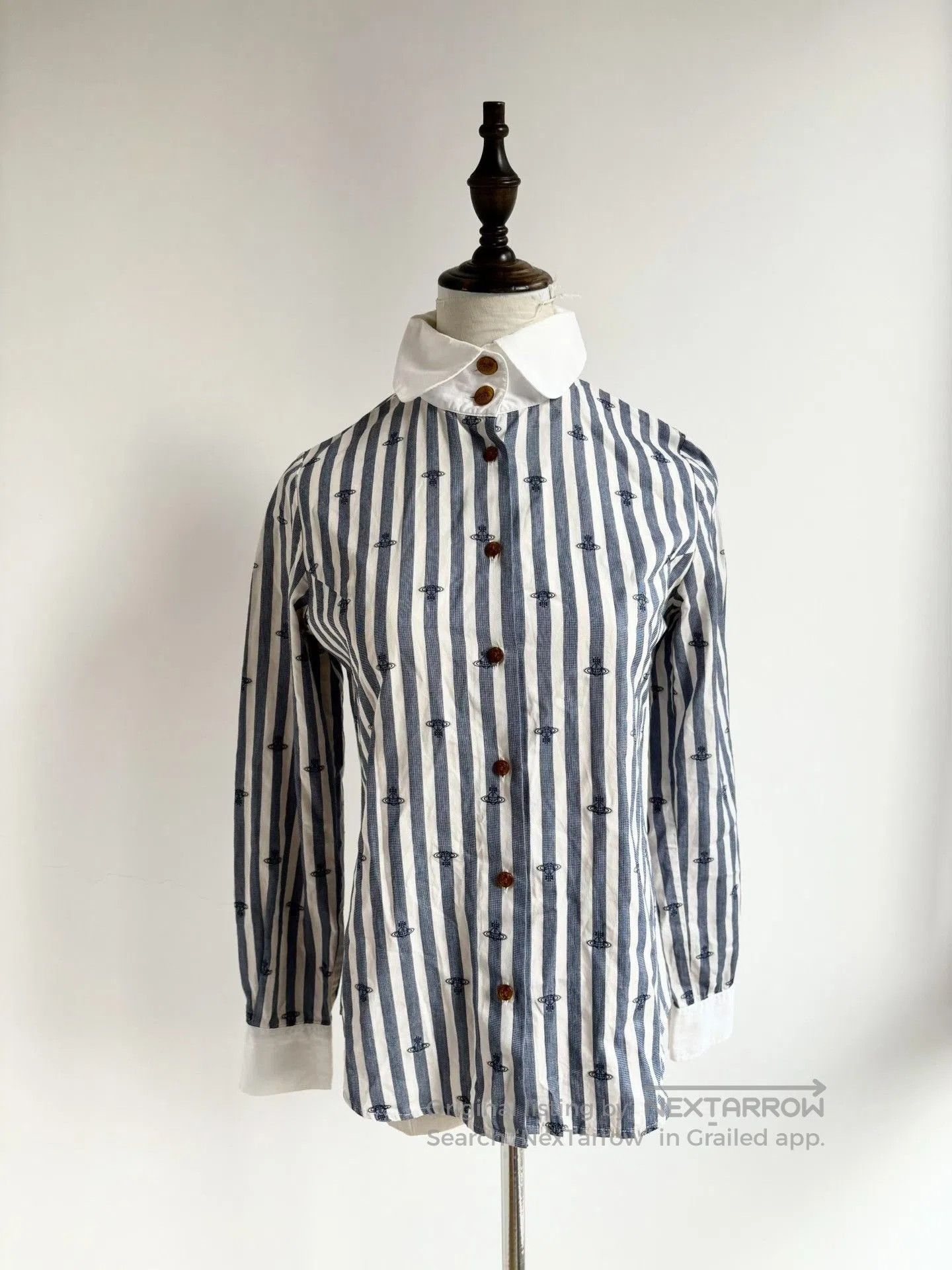 Vivienne Westwood Vivienne Westwood Vintage Blue Stripe Saturn Shirt. Size M / US 6-8 / IT 42-44 - 1 Thumbnail