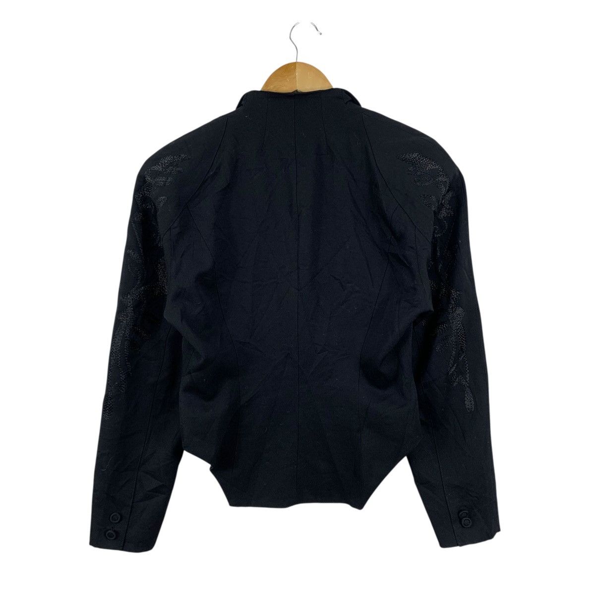 Kansai Yamamoto Vintage 80s KANSAI YAMAMOTO 02 Embroidered Crop Blazer Coat Size S / US 4 / IT 40 - 2 Thumbnail