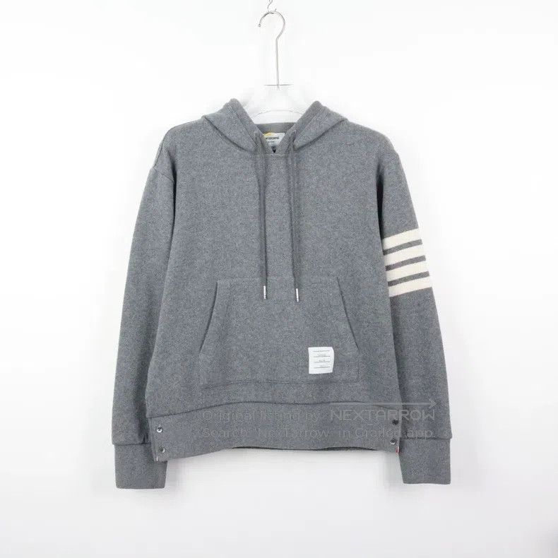 Thom Browne Thom Browne Gray Cashmere Hoodie Size US M / EU 48-50 / 2 - 1 Thumbnail