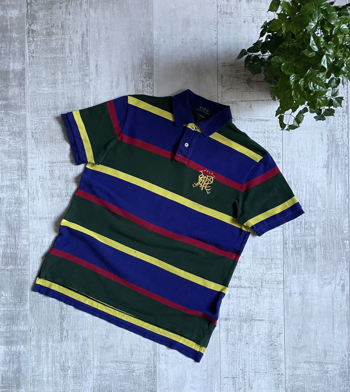 Polo Ralph Lauren × Vintage Vintage Y2K Polo Ralph Lauren Stripped Polo Tee Size US L / EU 52-54 / 3 - 2 Thumbnail