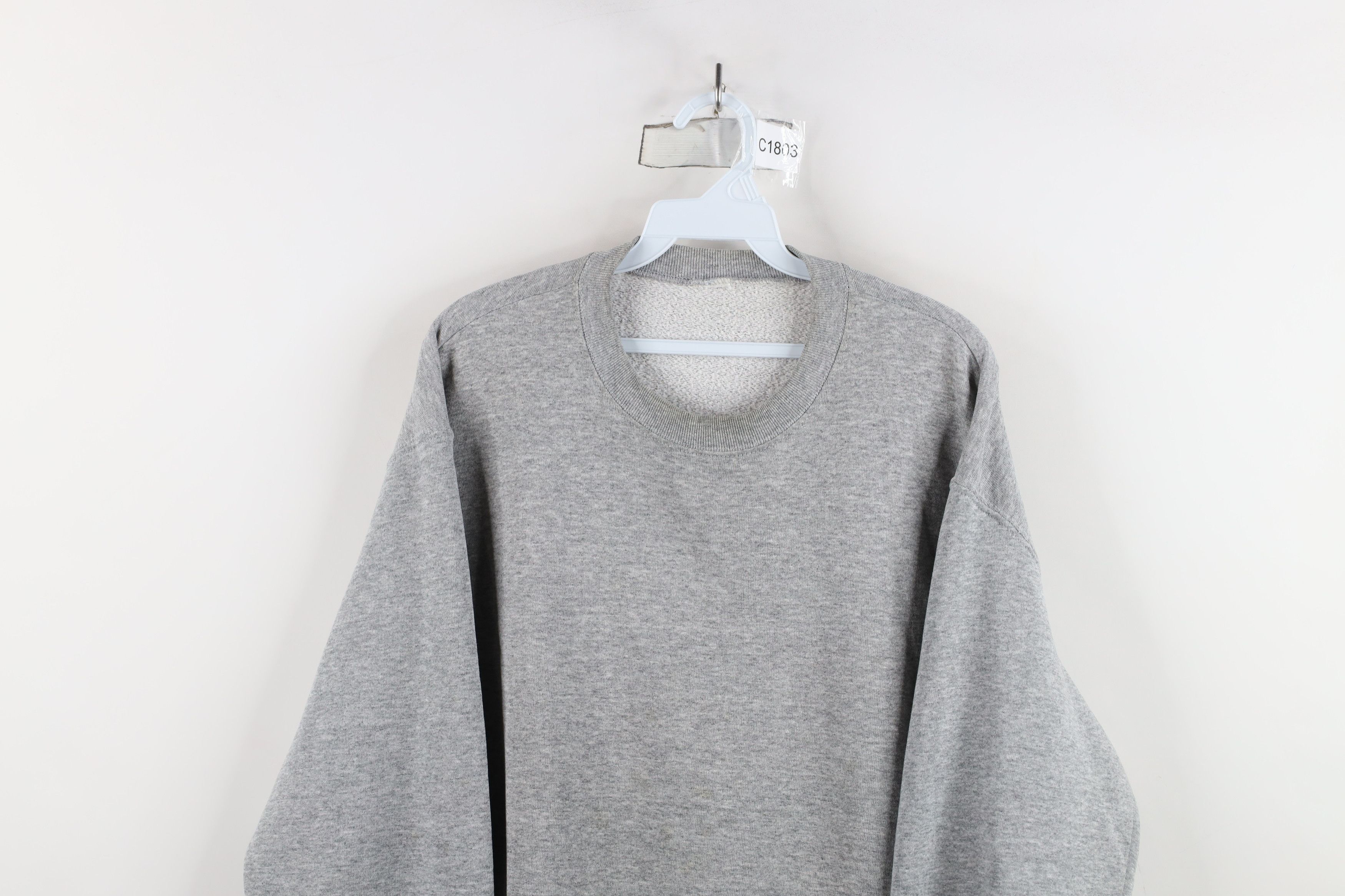 Vintage Vintage 90s Streetwear Crewneck Sweatshirt Heather Gray Size US XL / EU 56 / 4 - 2 Thumbnail