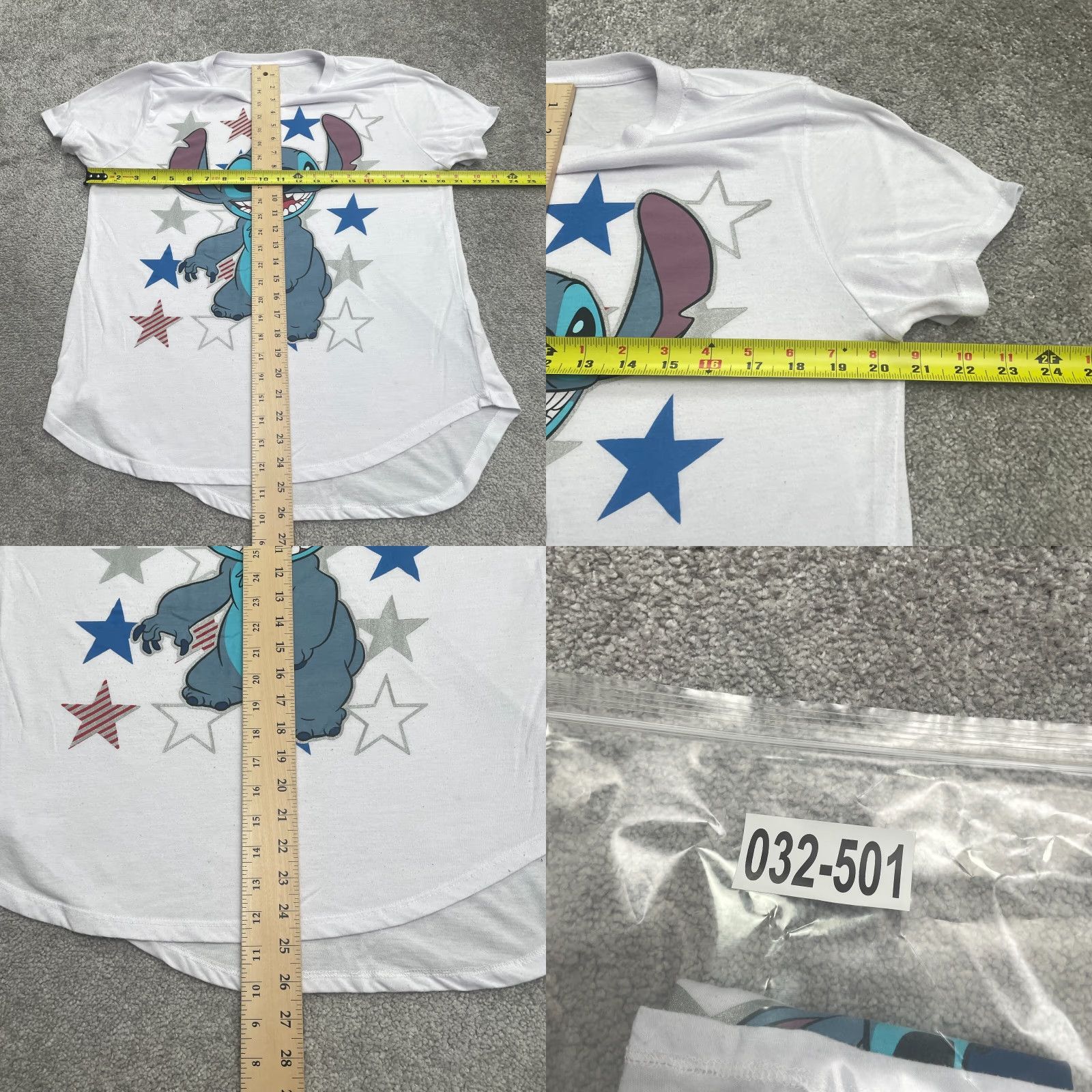 Disney Disney Stitch Graphic T-Shirt Juniors 2XL White Crew Neck Short Sleeve Casual Womens Size XXL / US 16-18 / IT 52-54 - 8 Thumbnail