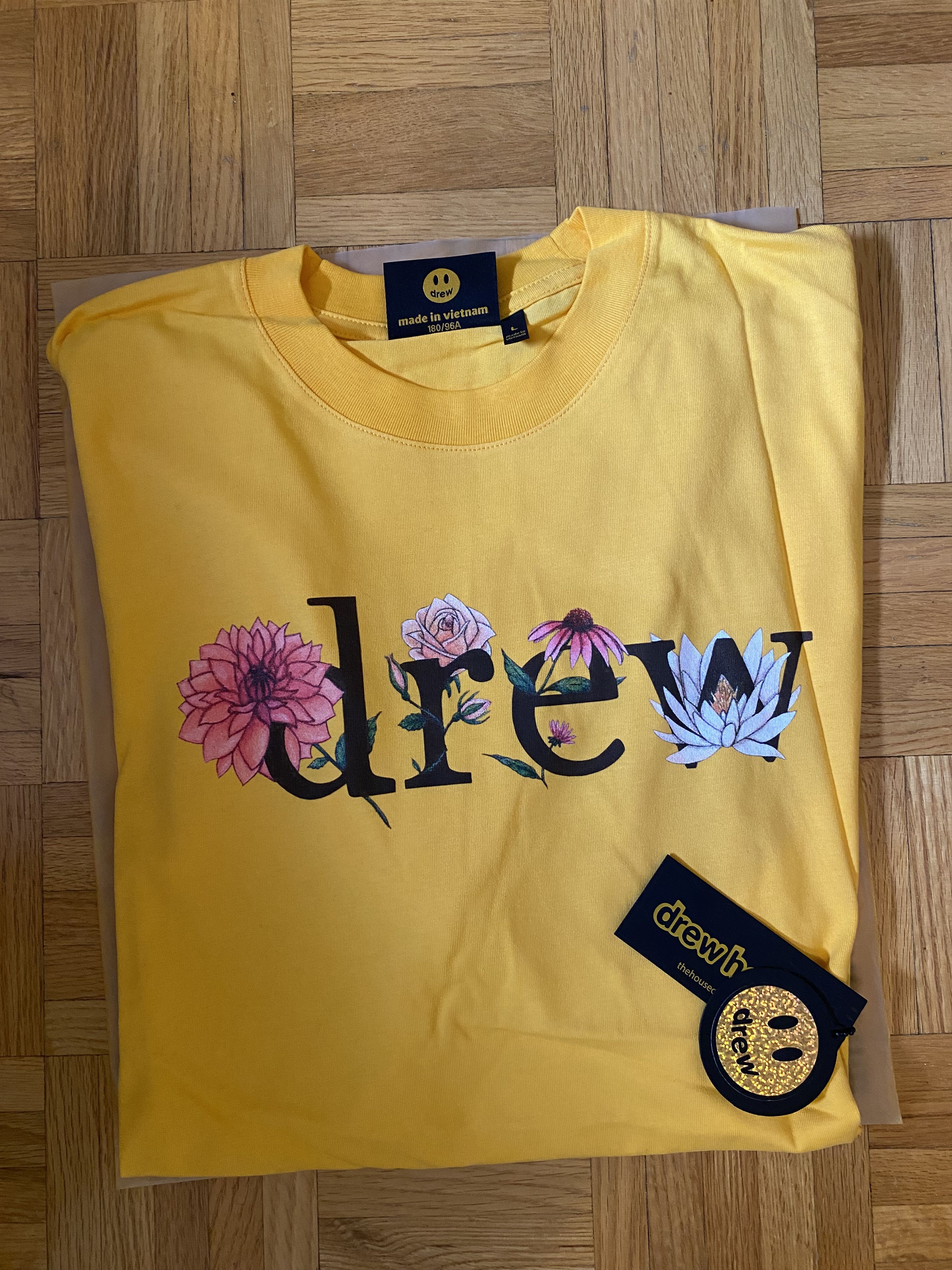 Drew House Drew House Floral Drew T-Shirt, Yellow Large Size US L / EU 52-54 / 3 - 3 Thumbnail
