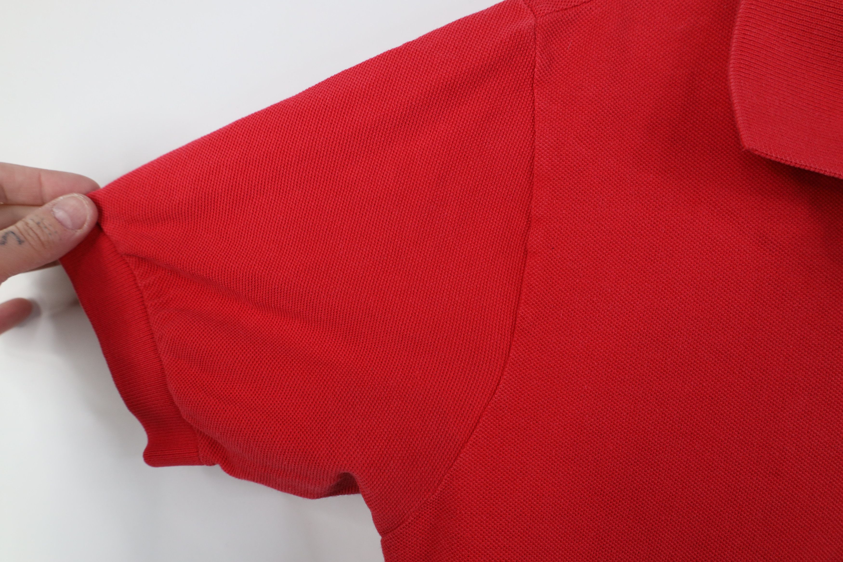 Lacoste Vintage 80s Izod Lacoste Logo Collared Golf Polo Shirt Red Size M / US 6-8 / IT 42-44 - 9 Thumbnail