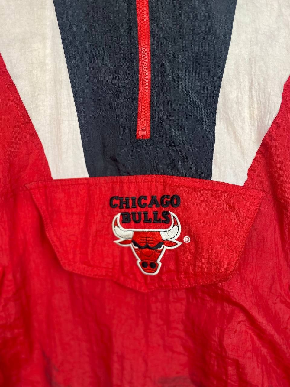 NBA vintage chicago bulls anorak jacket starter very nice design Size US XL / EU 56 / 4 - 3 Thumbnail