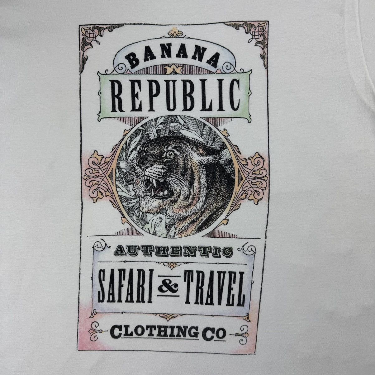 Banana Republic Vintage Banana Republic Safari& Travel Tiger Graphic T-shirt Size US L / EU 52-54 / 3 - 6 Thumbnail