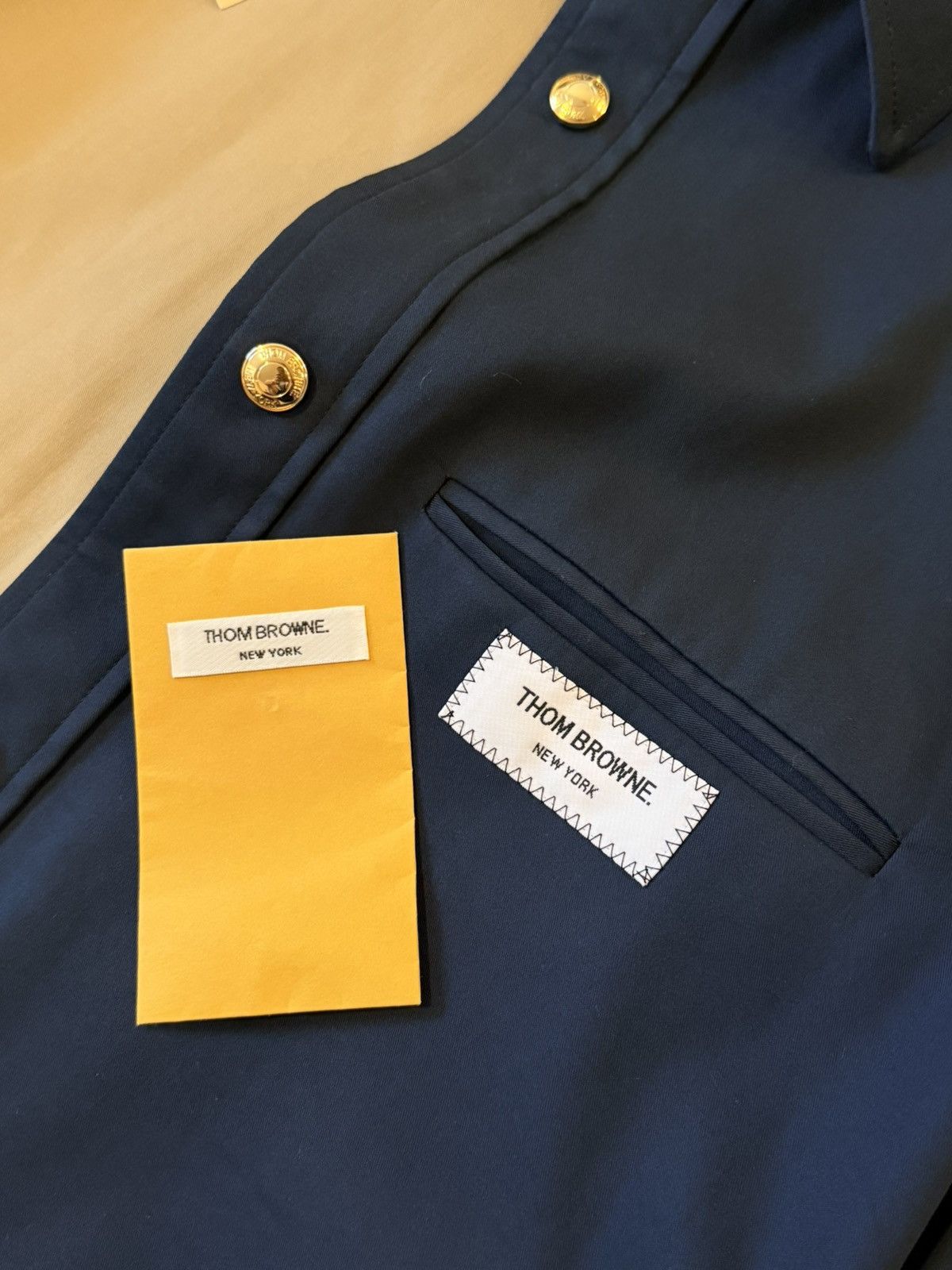 Thom Browne [NWT] Thom Browne Inside-Out Mackintosh Shirt Jacket - Navy Size US M / EU 48-50 / 2 - 8 Thumbnail