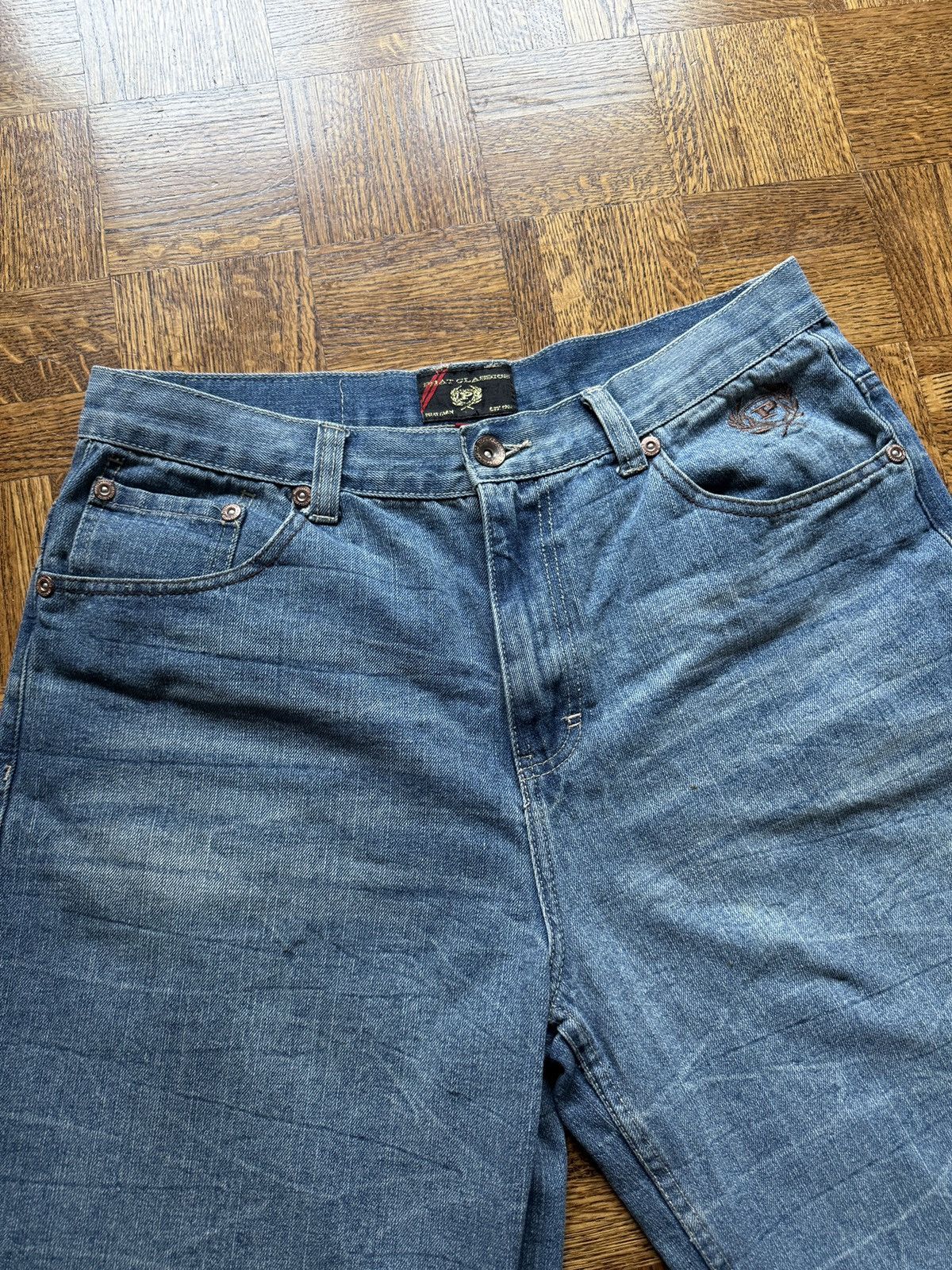 Phat Farm Vintage Y2K Phat Farm Baggy Embroidered Denim Shorts Size US 36 / EU 52 - 7 Thumbnail