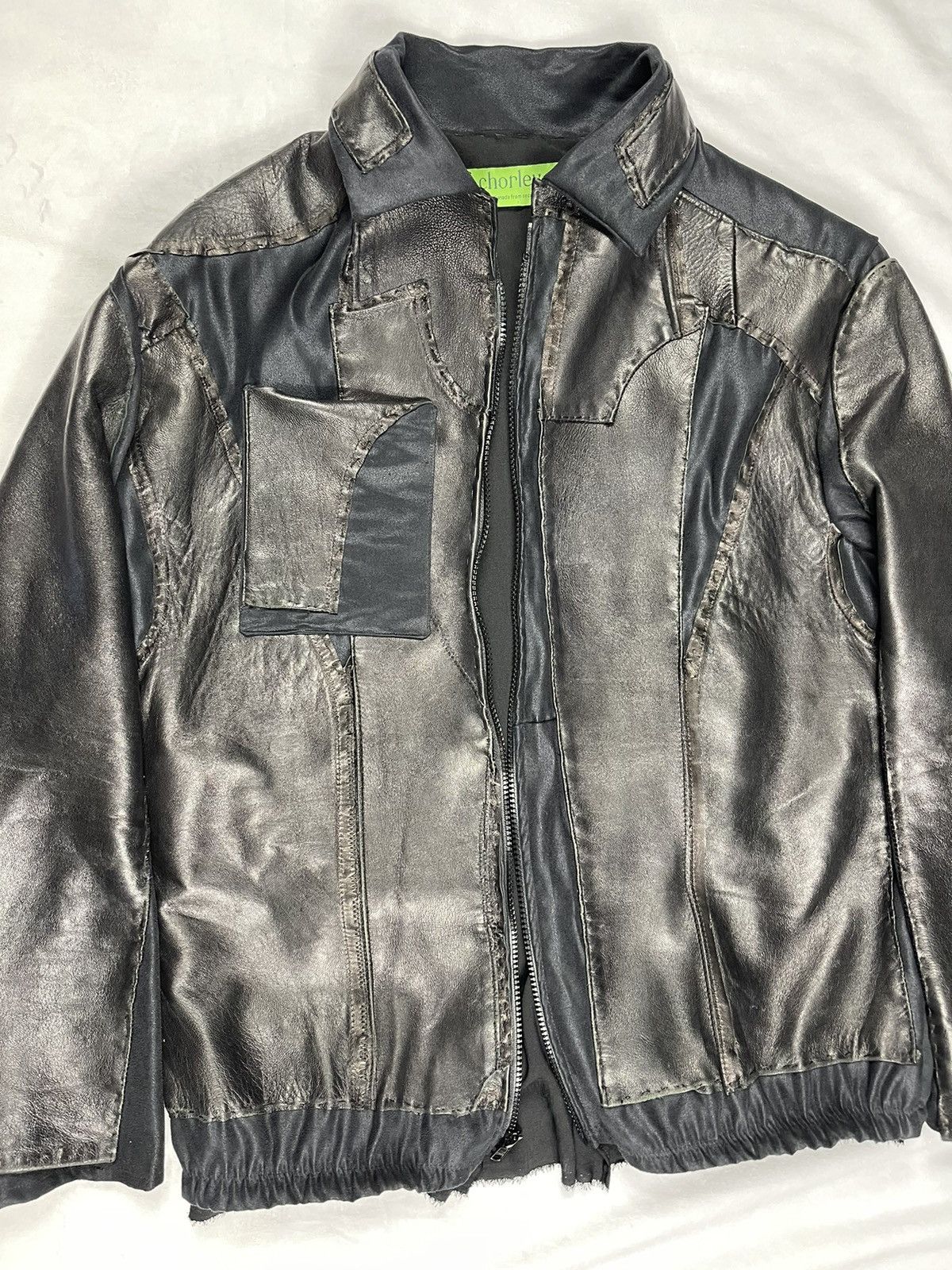 Chorley × Handmade Chorley AW Deconstructed Leather Biker Jacket Layered Size US L / EU 52-54 / 3 - 5 Thumbnail