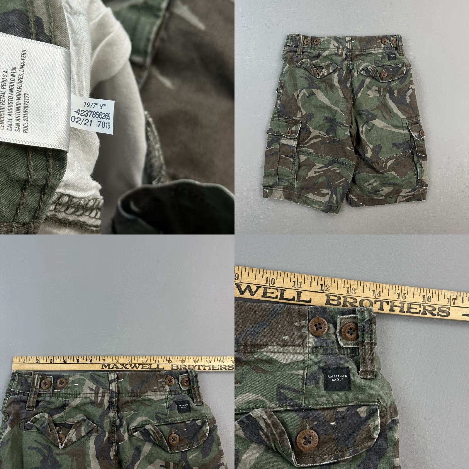 American Eagle Outfitters VINTAGE American Eagle Shorts Mens 26 (28) Military Camo Canvas Utility Cargo Skate Size US 28 / EU 44 - 8 Thumbnail