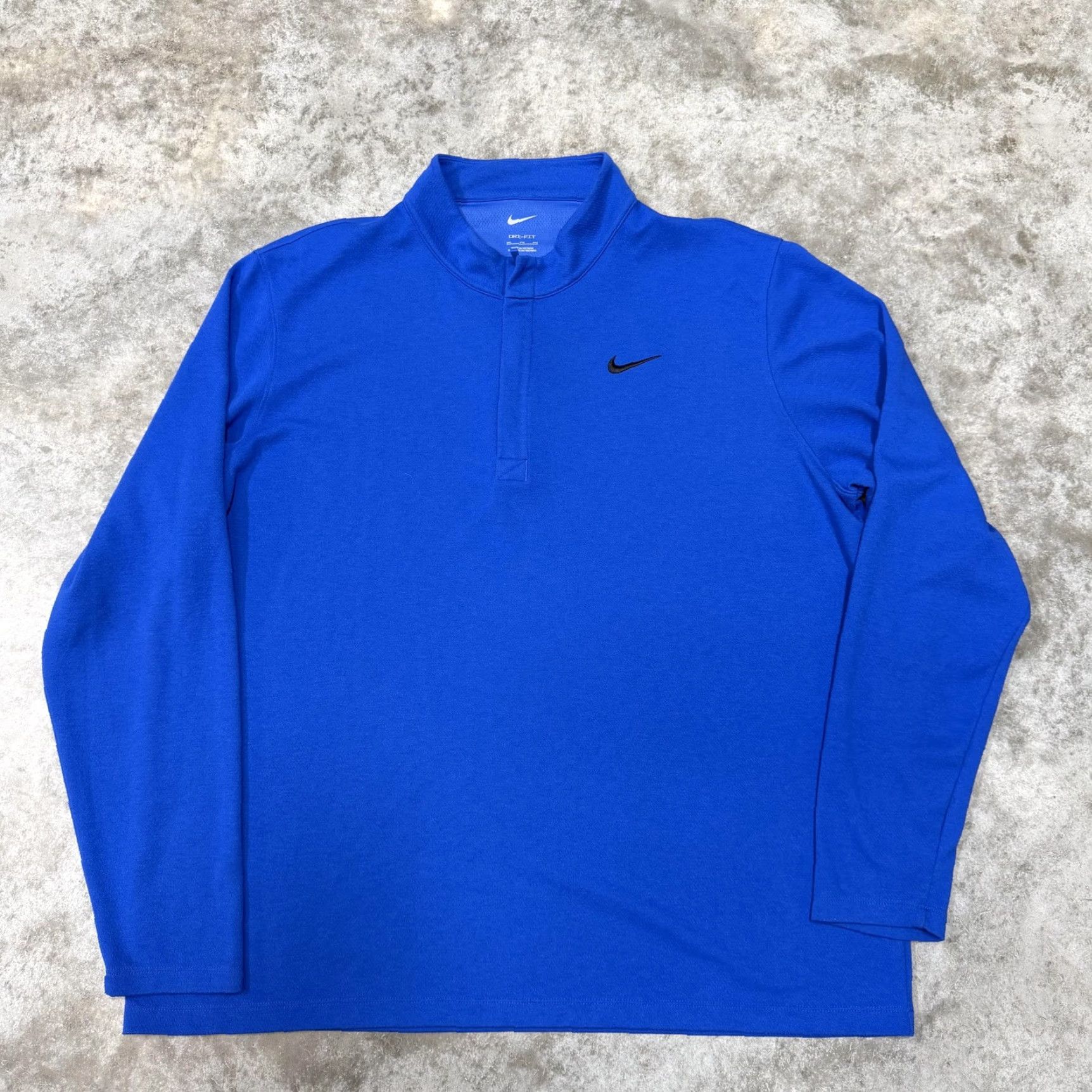 Nike Nike Dri-FIT Pullover Long Sleeve Mens 2XL Blue Mock Neck Training Top Size US XXL / EU 58 / 5 - 2 Thumbnail