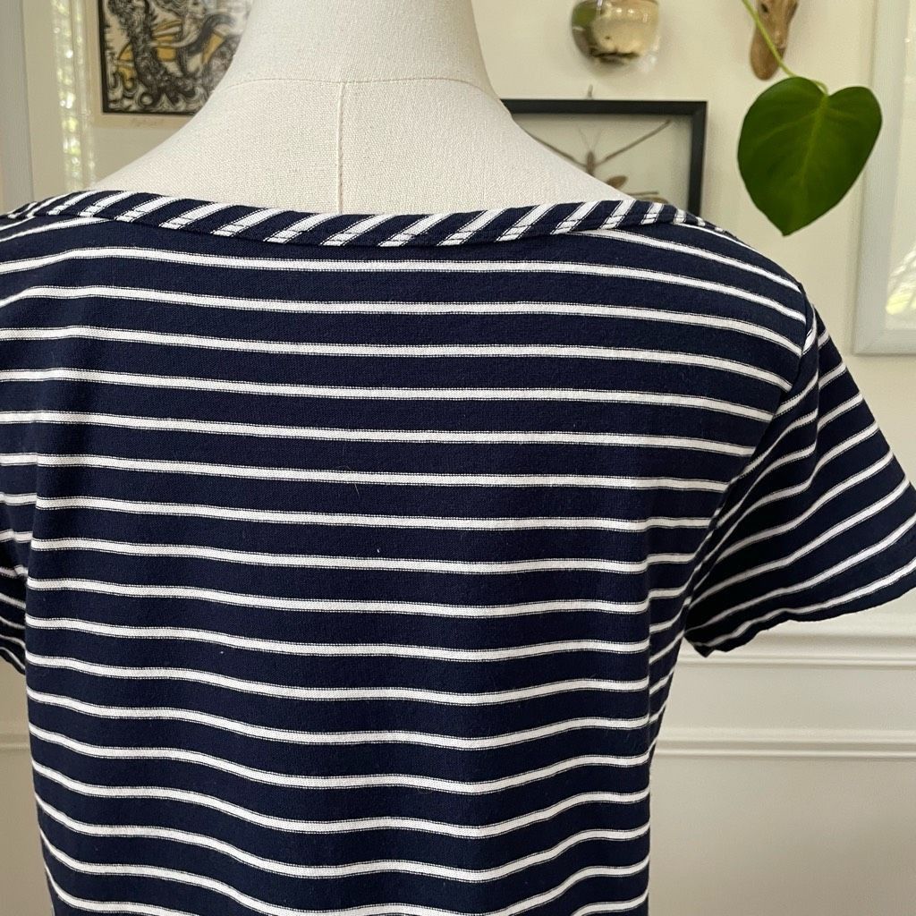 Jigsaw Jigsaw Blue White Stripe Boat Neck Dress S Size S / US 4 / IT 40 - 5 Thumbnail