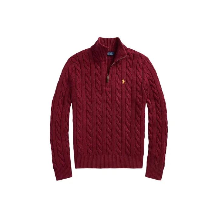 Polo Ralph Lauren Polo Ralph Lauren Solid Horse Embroidered Half-Zip Sweater Size US L / EU 52-54 / 3 - 1 Thumbnail