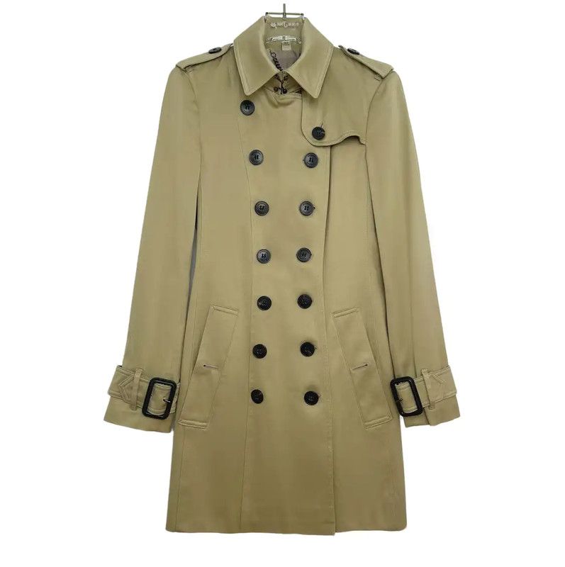 Burberry Burberry Green Cotton Mid-Length Women's Trench Coat Size M / US 6-8 / IT 42-44 - 1 Thumbnail