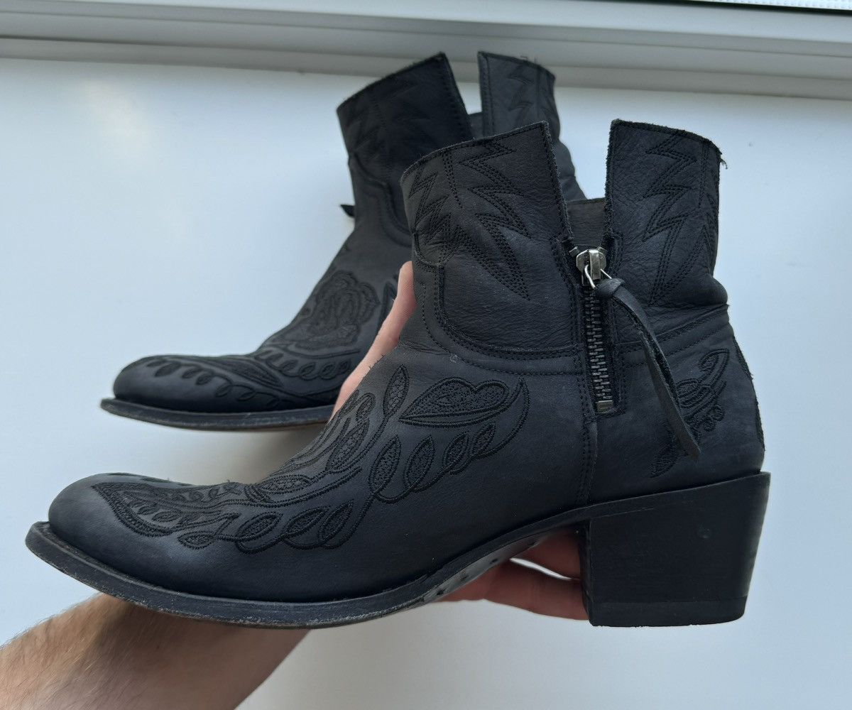Sendra × Vintage Sendra 39 Wmns black leather cowboy boots hi top Size US 9 / IT 39 - 22 Thumbnail