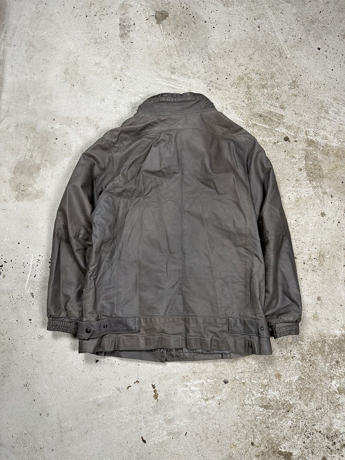 Japanese Brand Vintage y2k Grey Genuine Leather Jacket Size US M / EU 48-50 / 2 - 2 Thumbnail