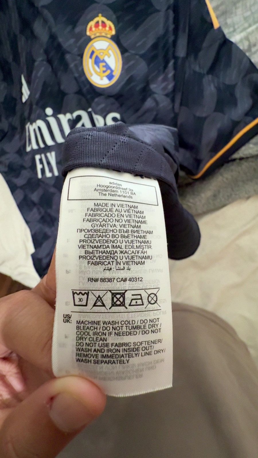 Adidas Real Madrid 23/24 Away Jersey AuthenticHEAT.RDYPlayerVersion Size US XL / EU 56 / 4 - 9 Thumbnail