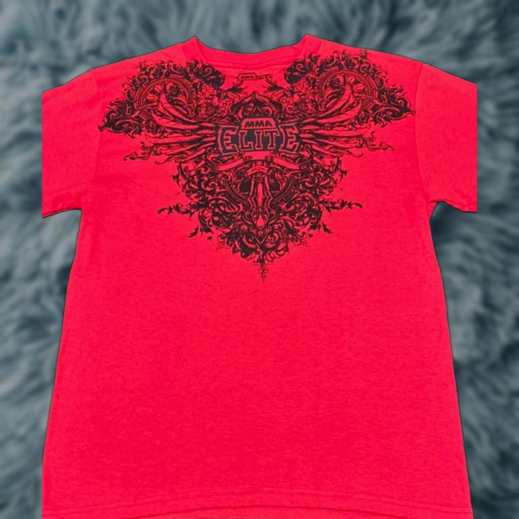Vintage VINTAGE MMA Elite Cross Wings VTG Shirt Mens S Red Short Sleeve T-Shirt Punk Grunge Y2K UFC Raver 2000s Skater Womens? Size US S / EU 44-46 / 1 - 1 Thumbnail