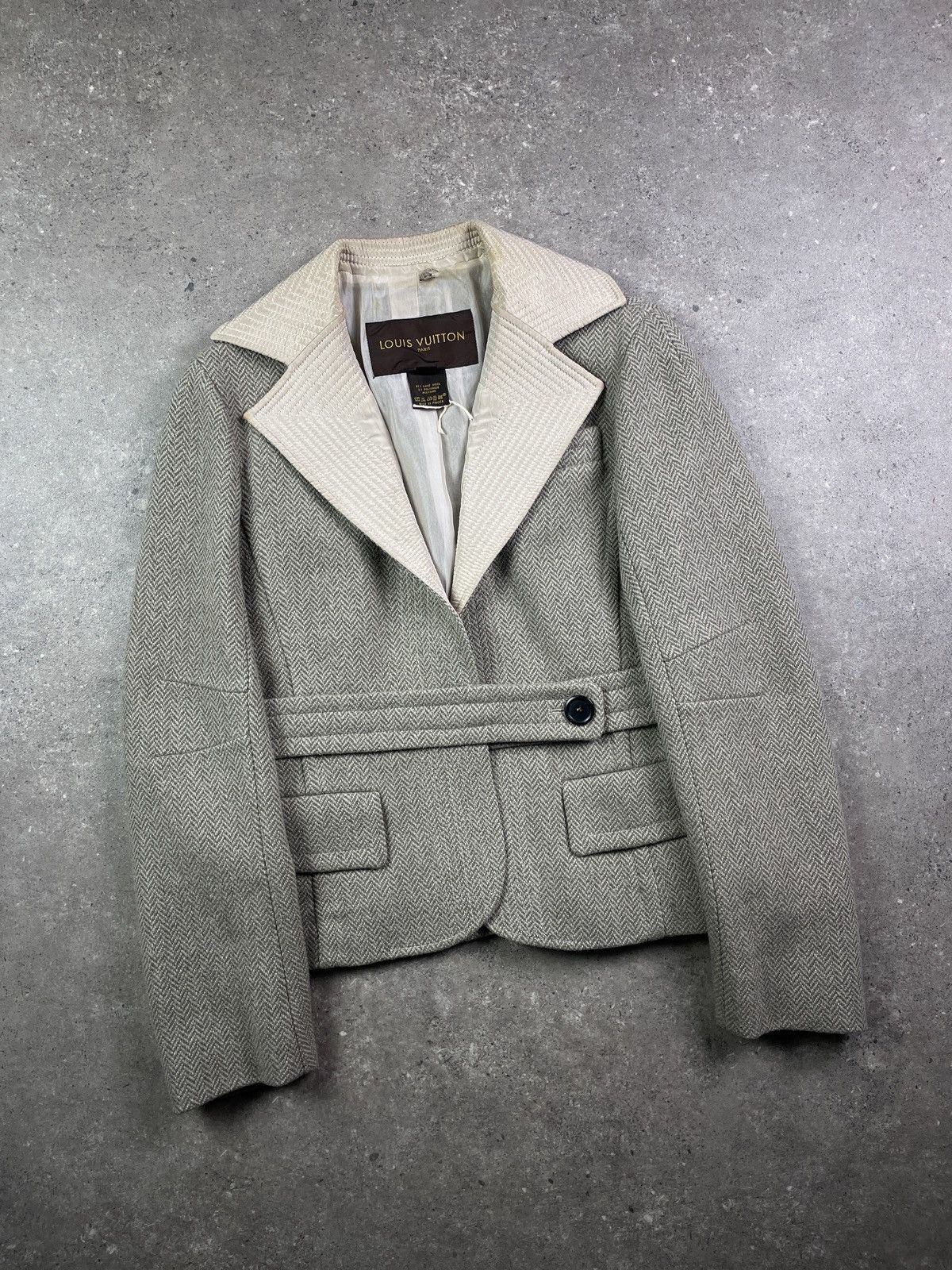 Louis Vuitton Louis Vuitton Wool Tweed Blazer One Button Jacket Size S / US 4 / IT 40 - 1 Thumbnail