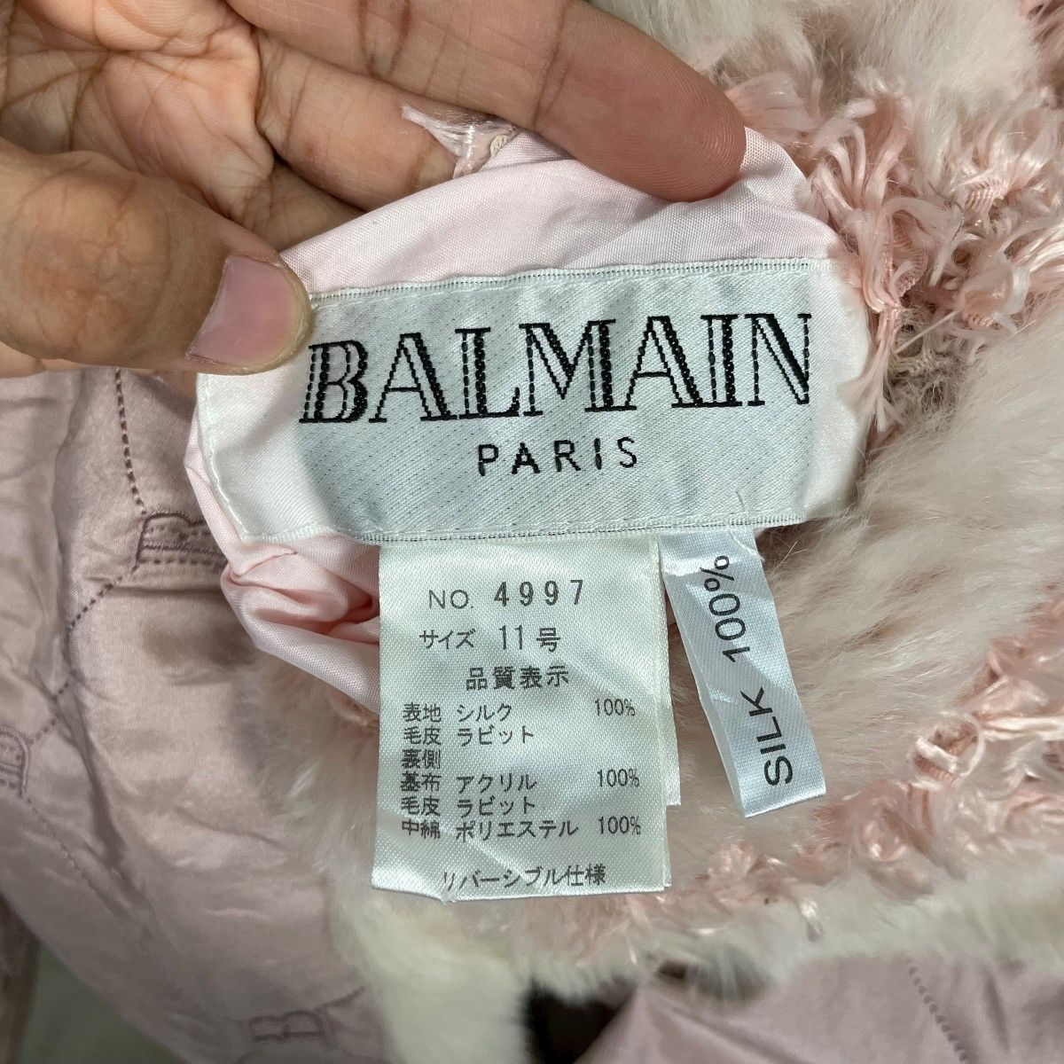 Balmain Balmain Paris Rabbit Fur Silk Reversible Jacket Size L / US 10 / IT 46 - 17 Thumbnail