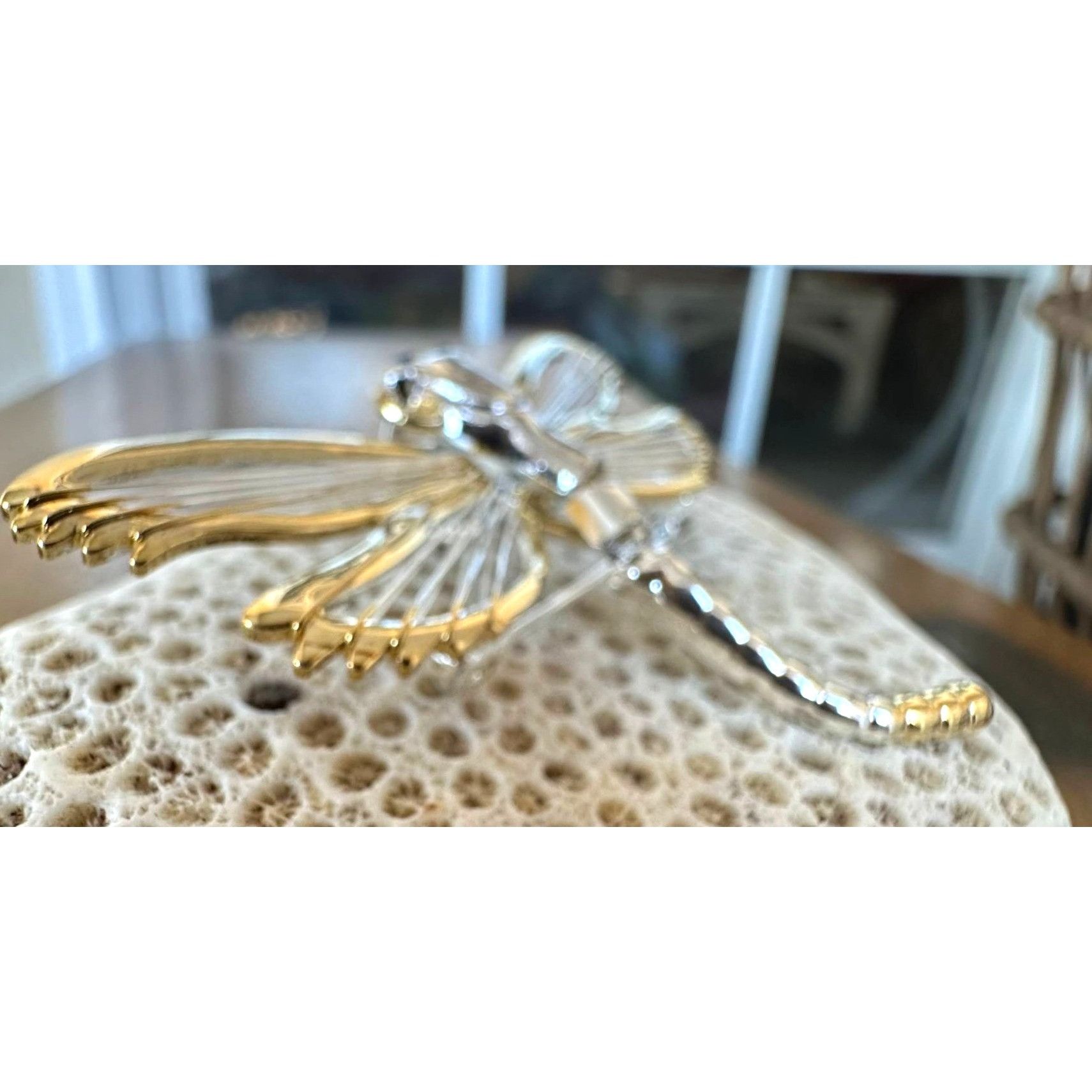 Handmade Dragonfly Pendant Brooch Pin Filigree New Firefly Jewelry F Size ONE SIZE - 1 Thumbnail
