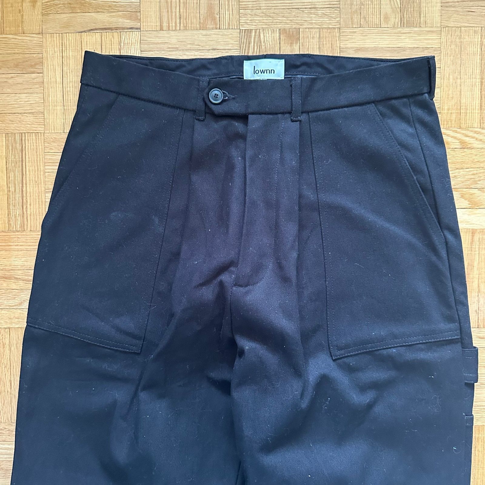 Lownn Lownn heavy black canvas pleated carpenter pants Size 46 Size US 31 - 3 Thumbnail