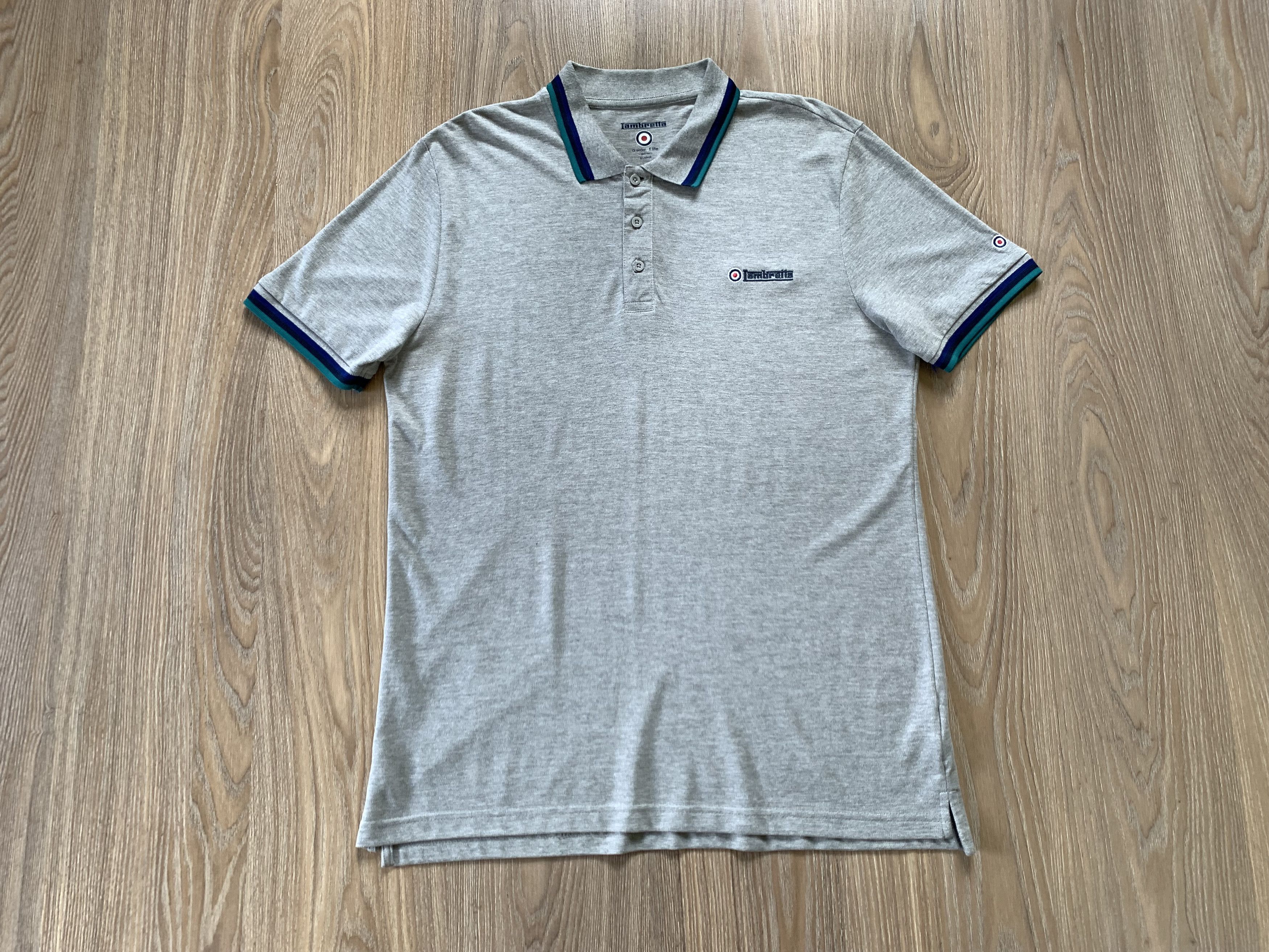 Japanese Brand × Lambretta Lambretta Cotton Grey Polo T Shirt Size US XL / EU 56 / 4 - 2 Thumbnail