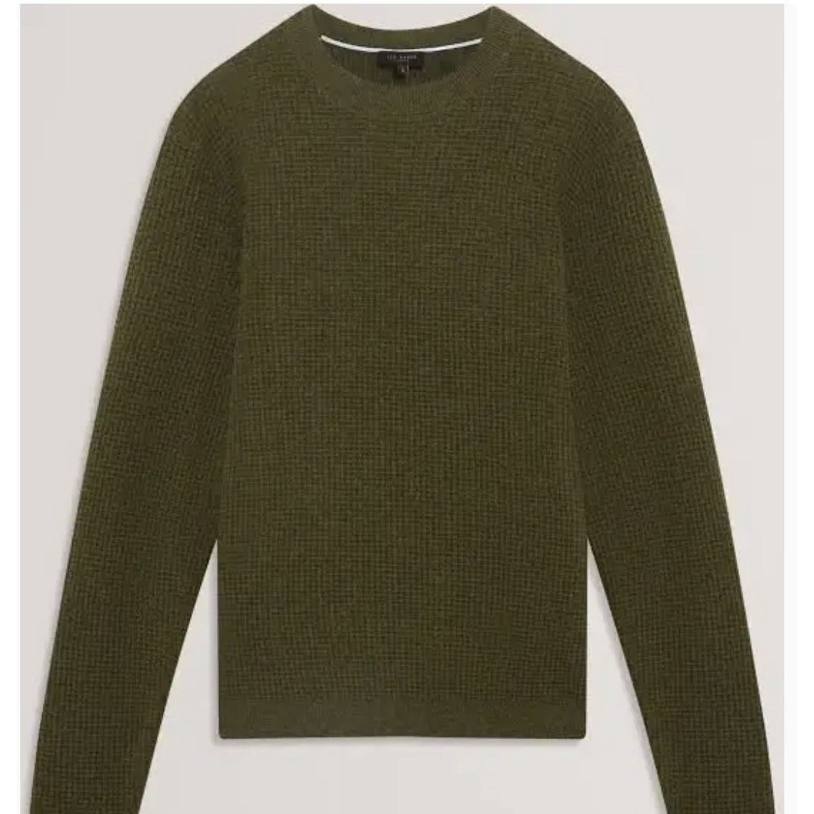 Ted Baker Ted Baker Mens Waffle Stitch Crew Neck Sweater Small Size US S / EU 44-46 / 1 - 1 Thumbnail