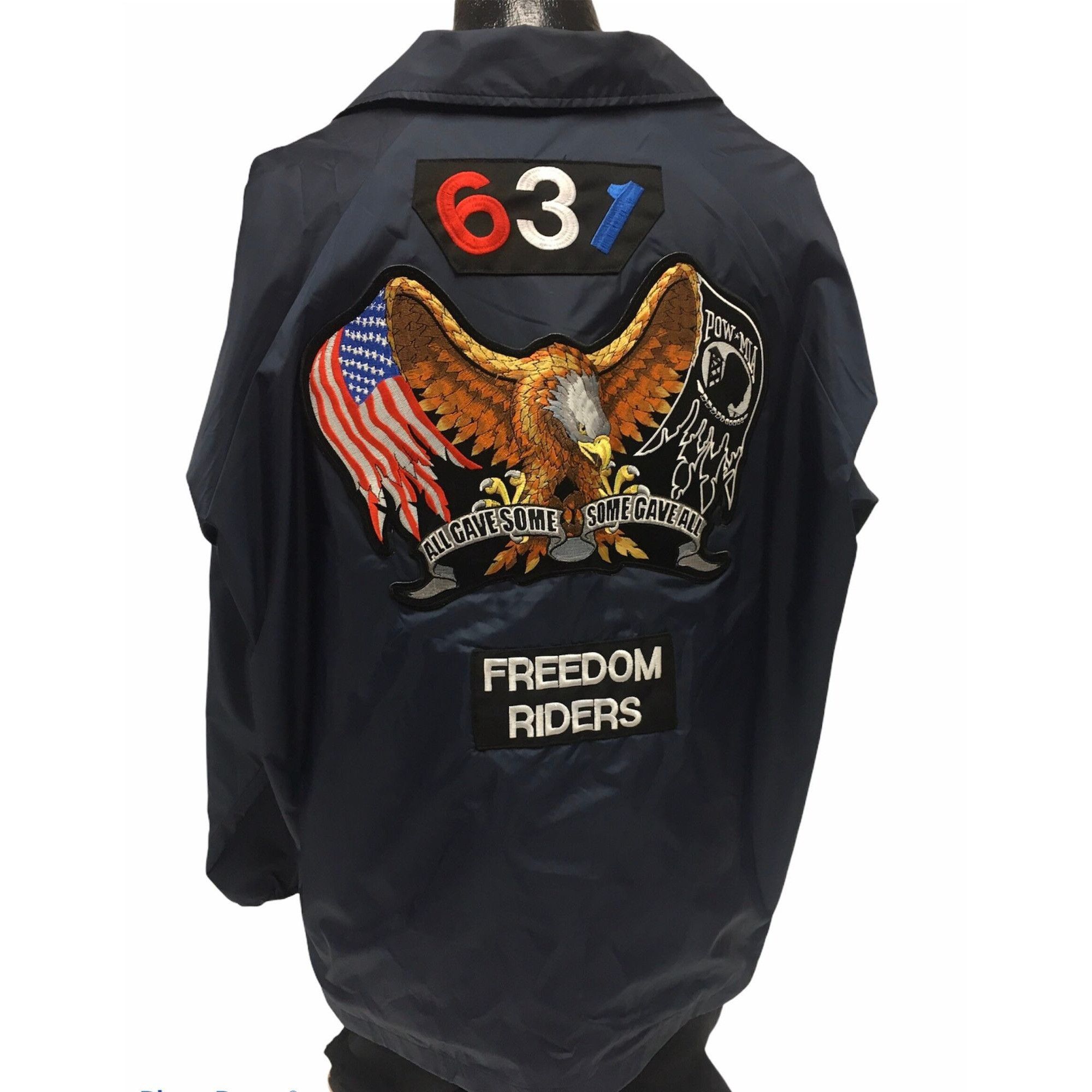 Big Mac Vtg Big Mac Blue Nylon FREEDOM RIDERS Patch US Army Jacket ...